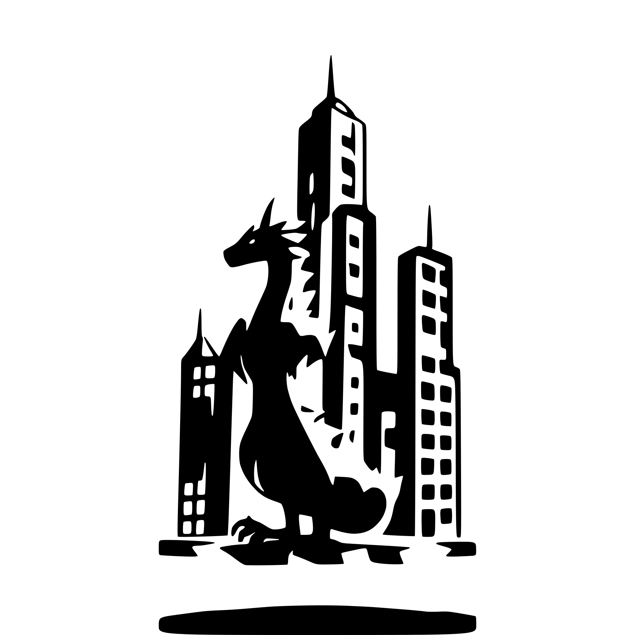 AI-generated SVG of 'dragon in a burning city'