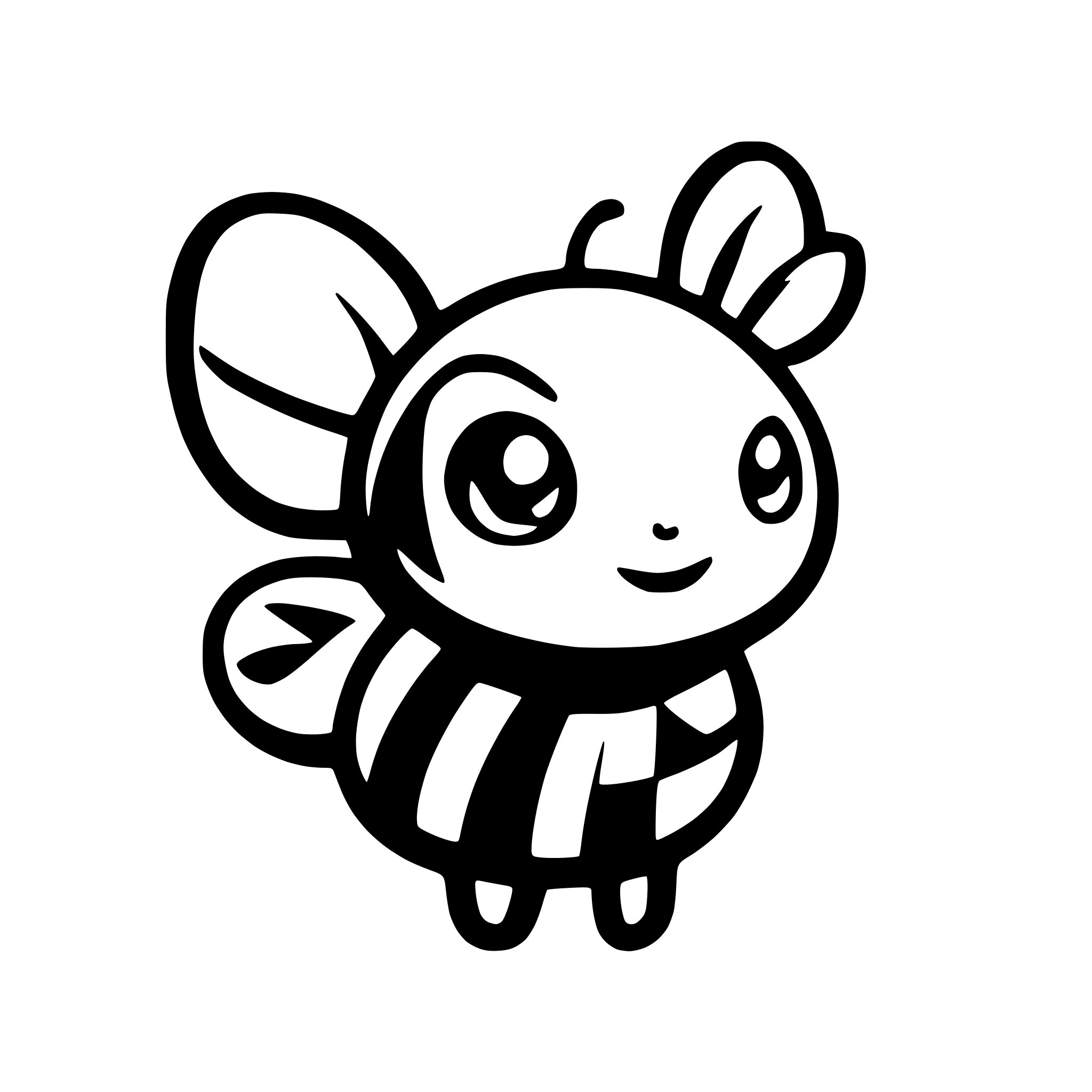 AI-generated SVG of a cute bee