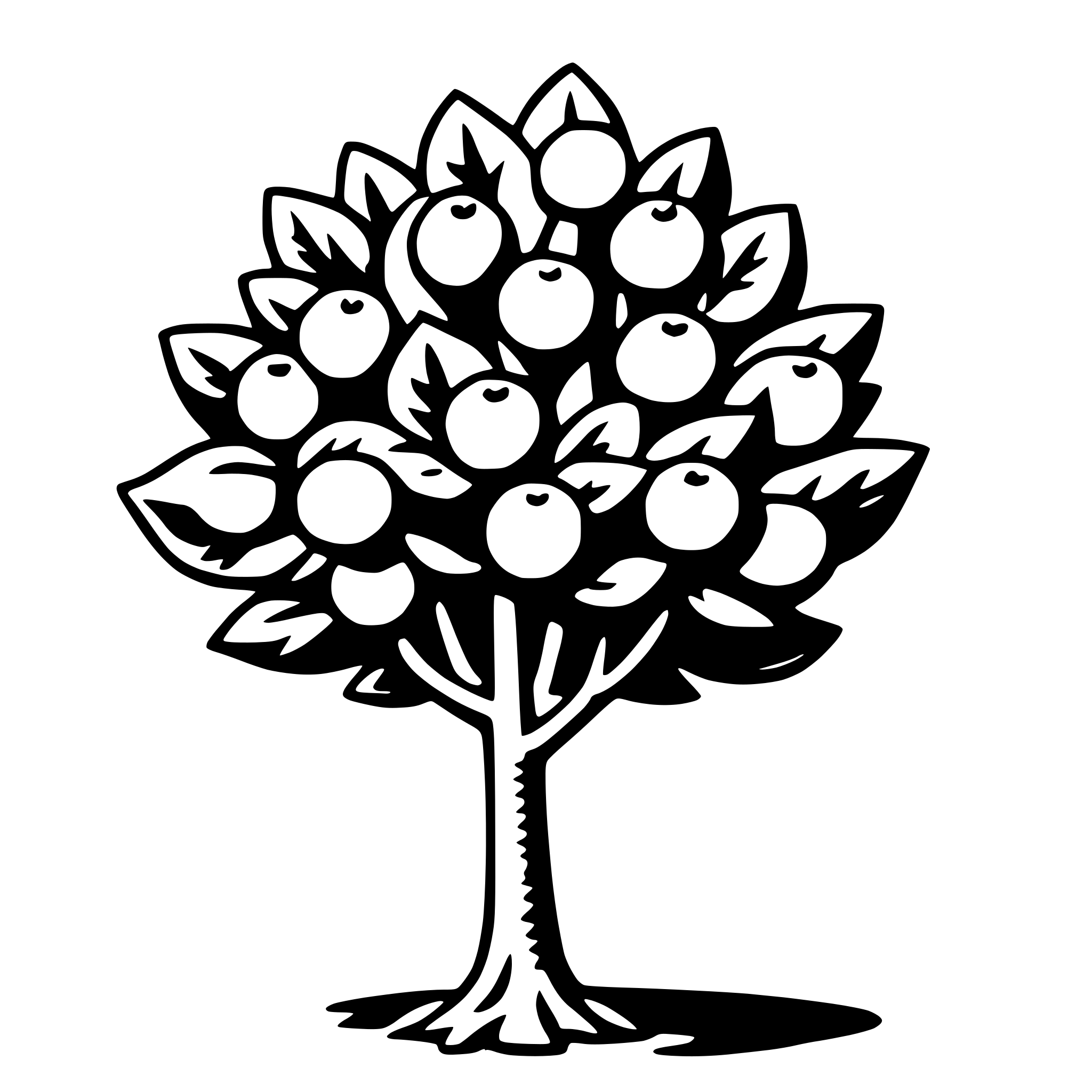 AI-generated SVG of a orange tree
