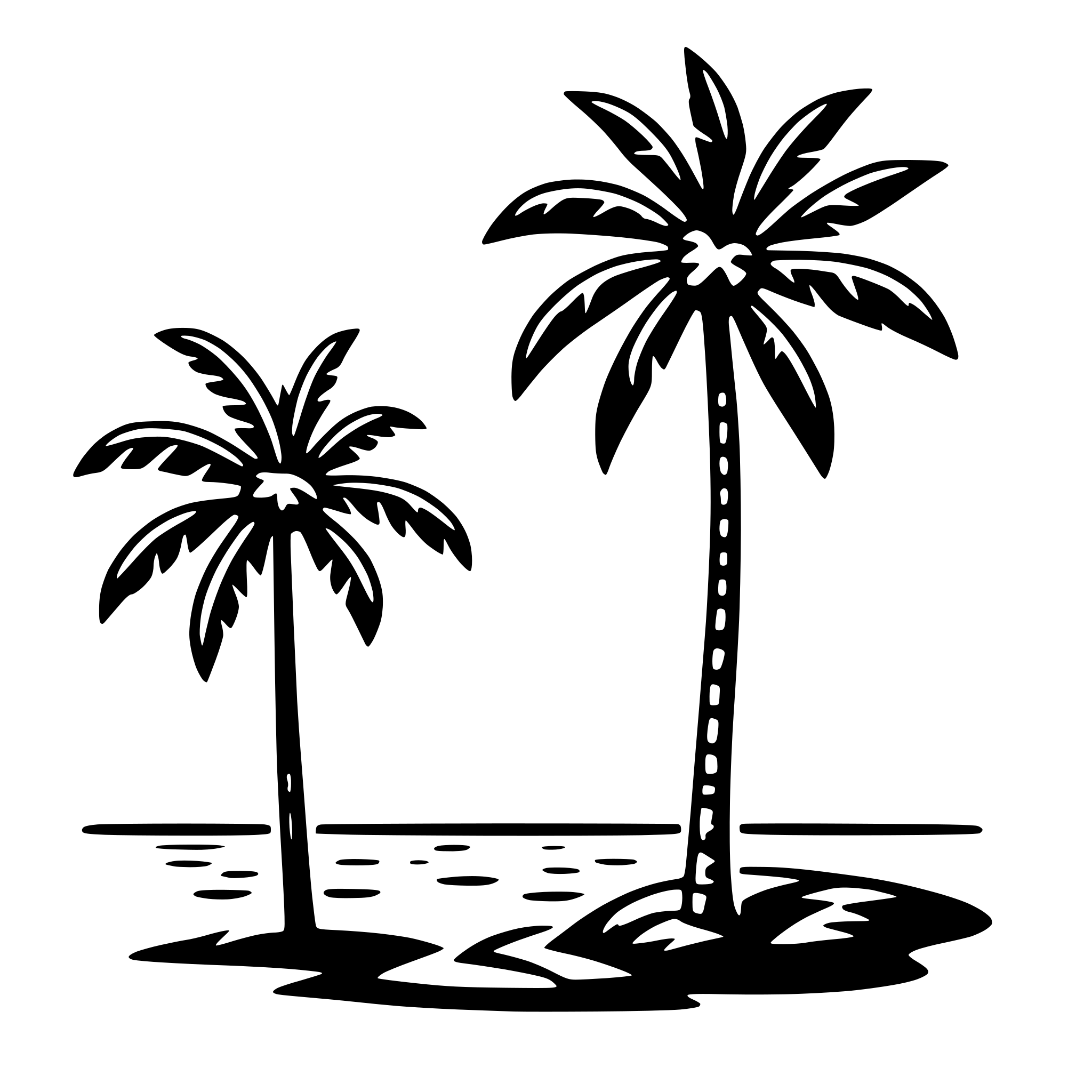 AI-generated SVG of 'sun and palm tree'