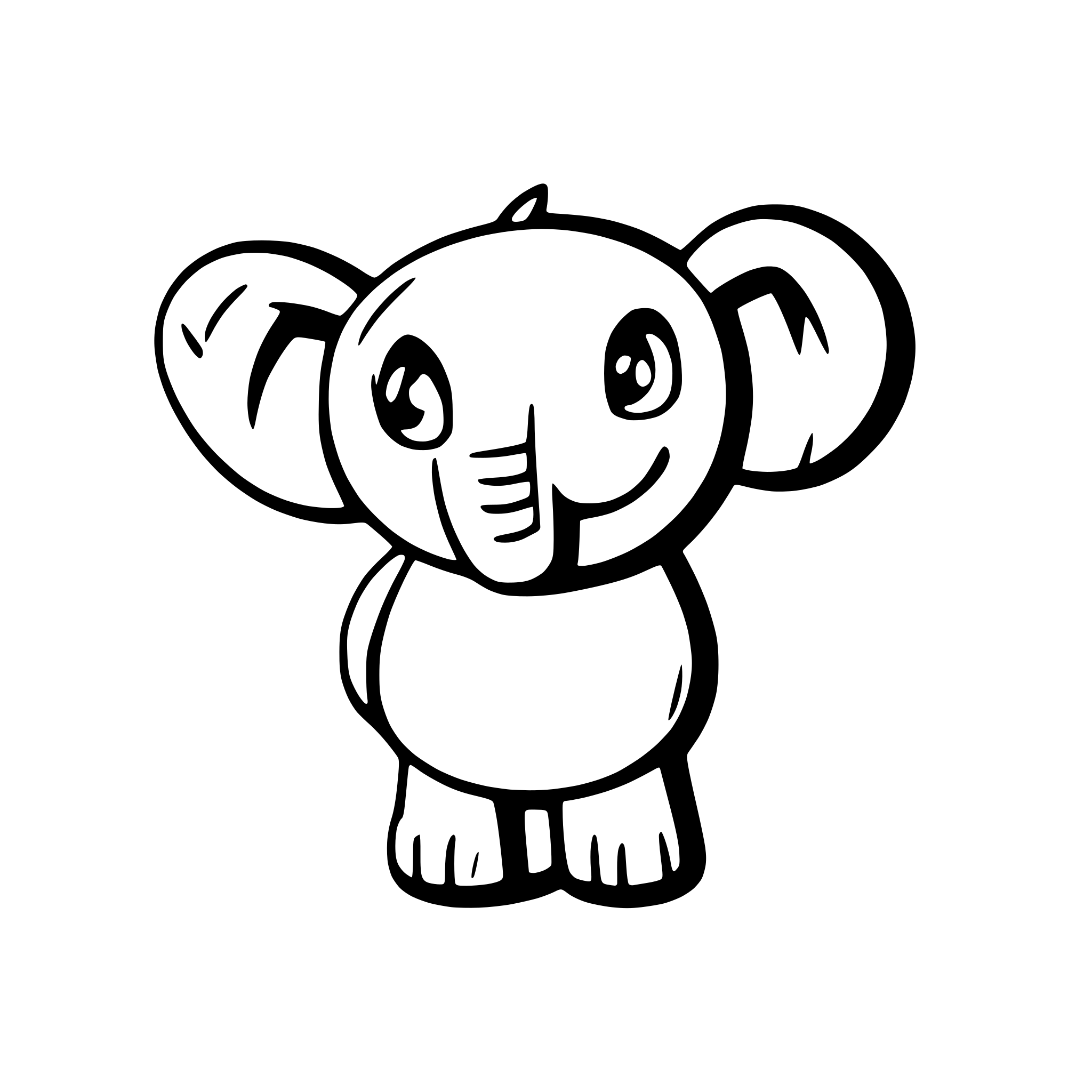AI-generated SVG of a elephant