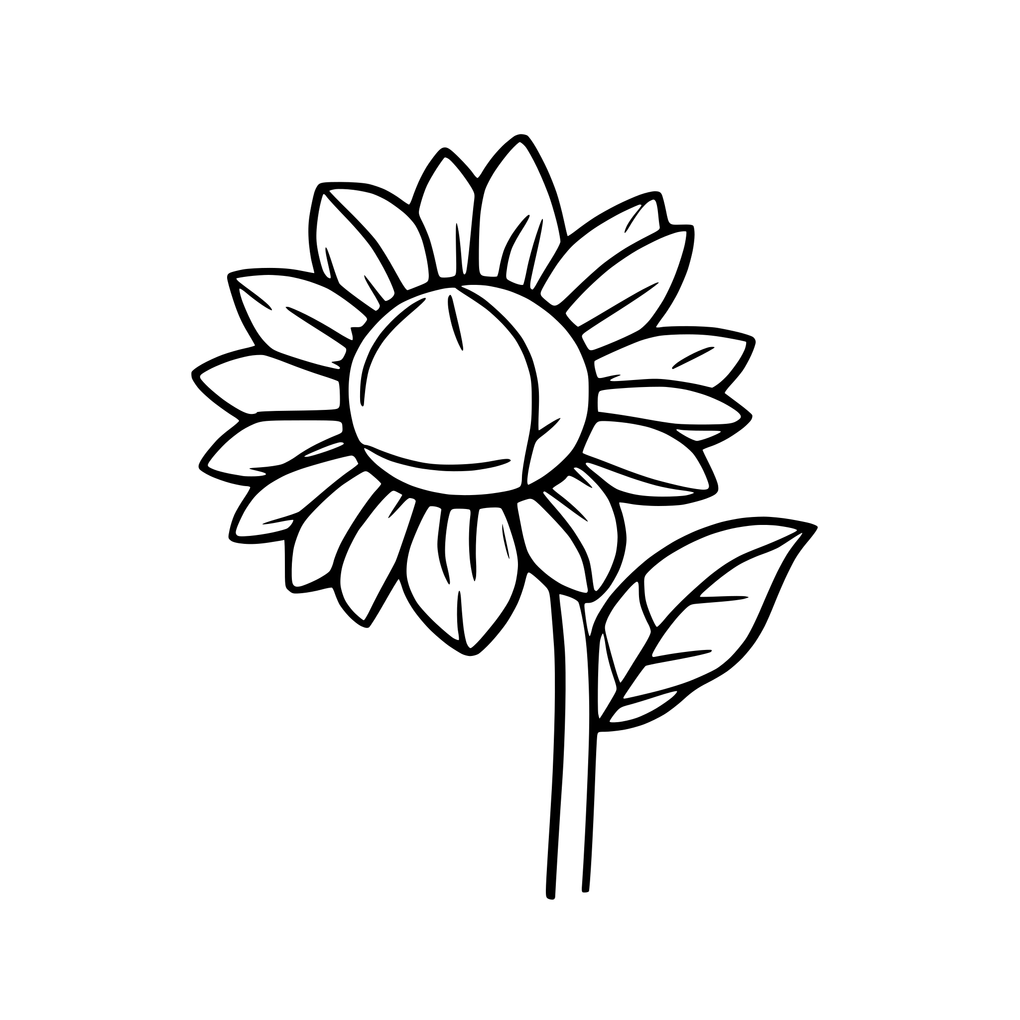AI-generated SVG of 'Sun flower'