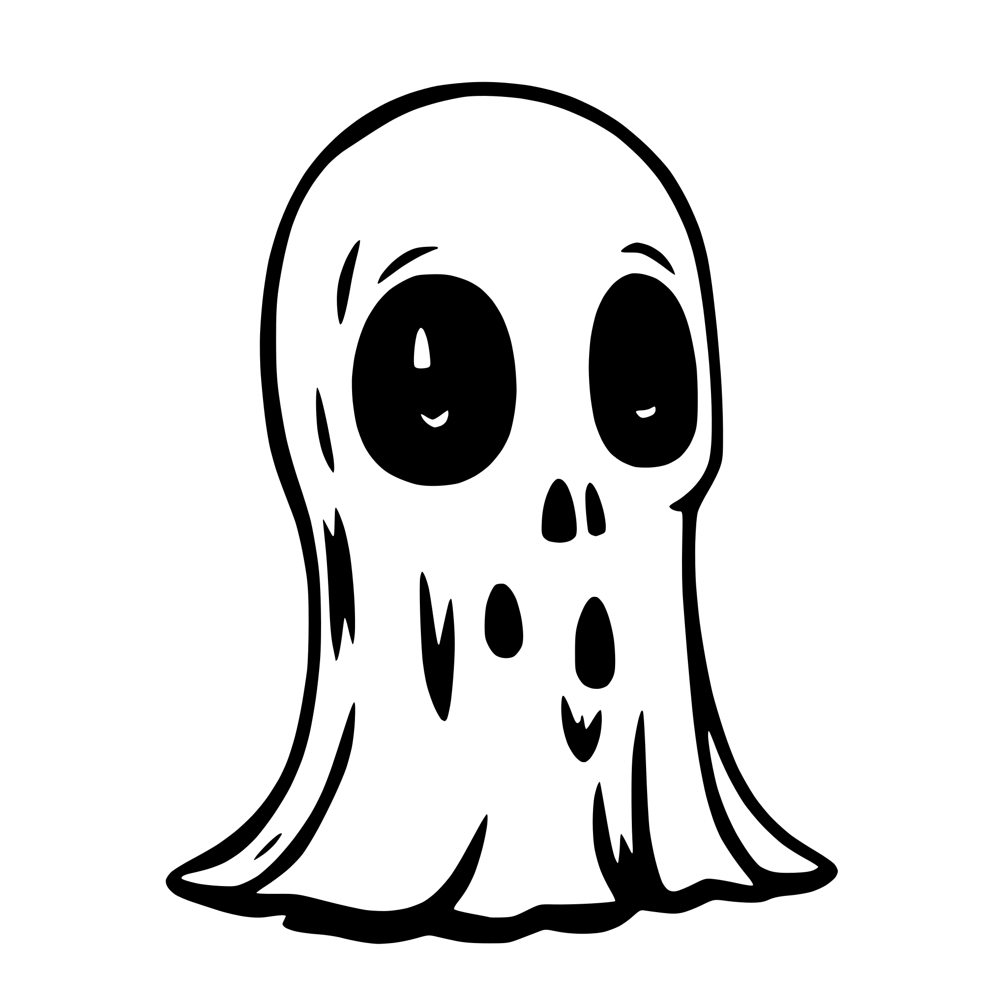 AI-generated SVG of 'lovley ghost'