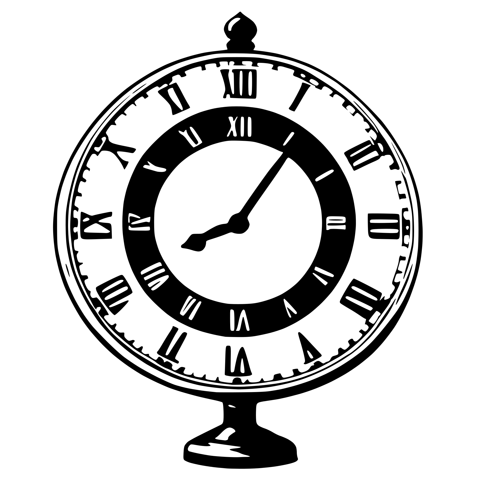 AI-generated SVG of 'radium clock face'