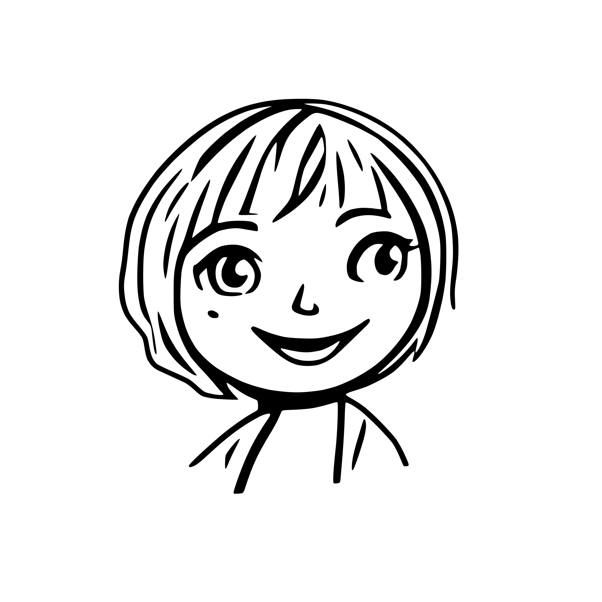 AI-generated SVG of 'happy sun, line art'