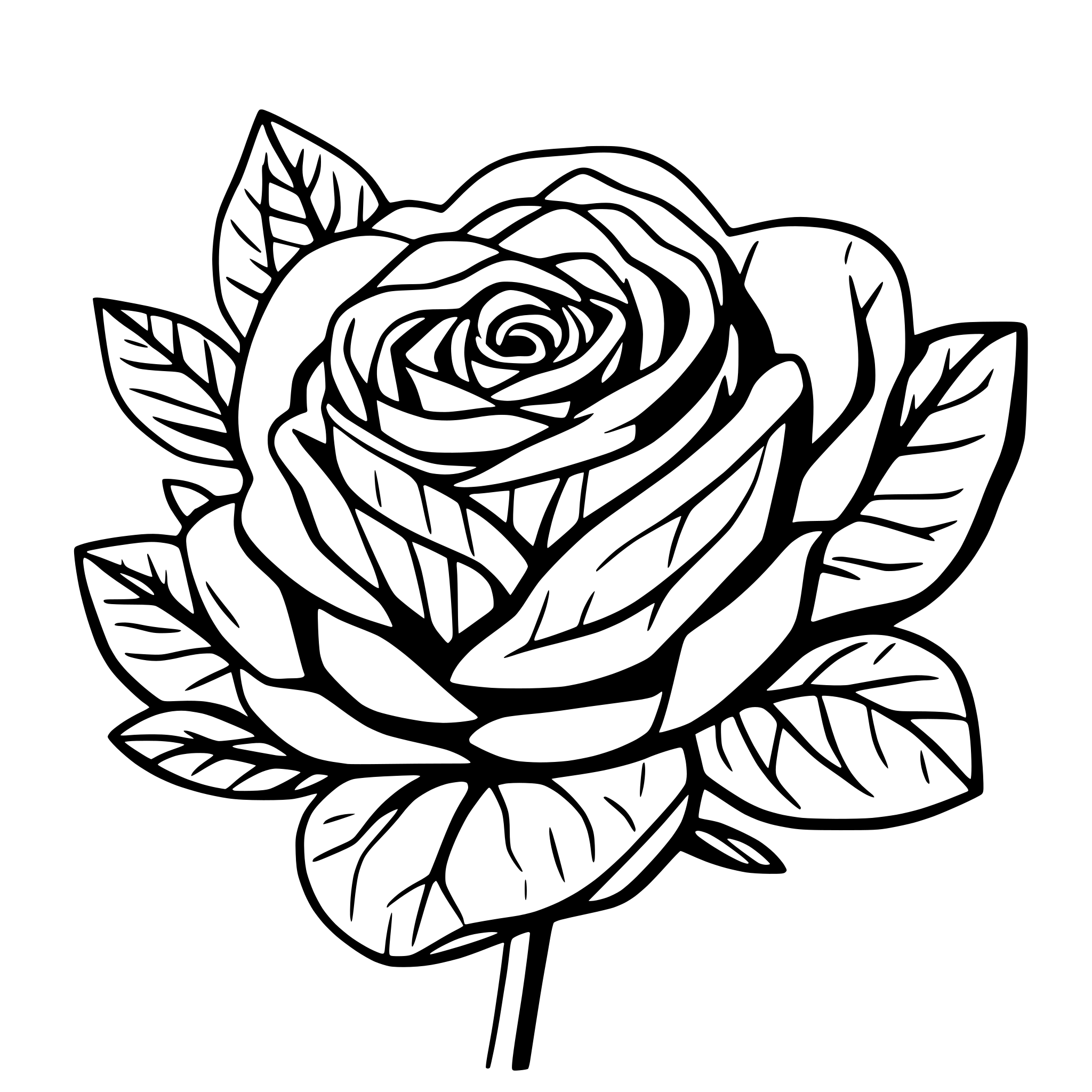 AI-generated SVG of a rose