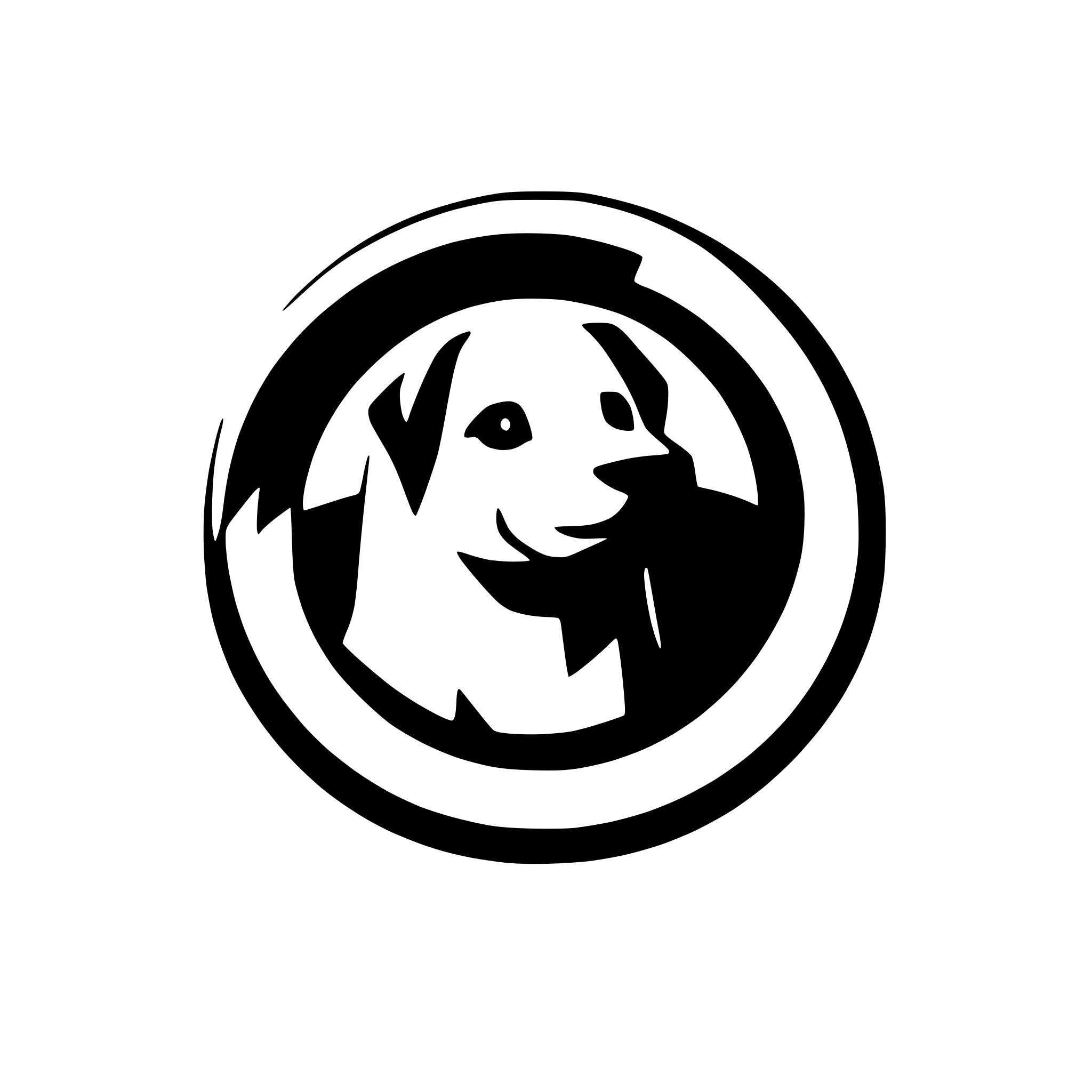 AI-generated SVG of a Dog inside a circle with gradient