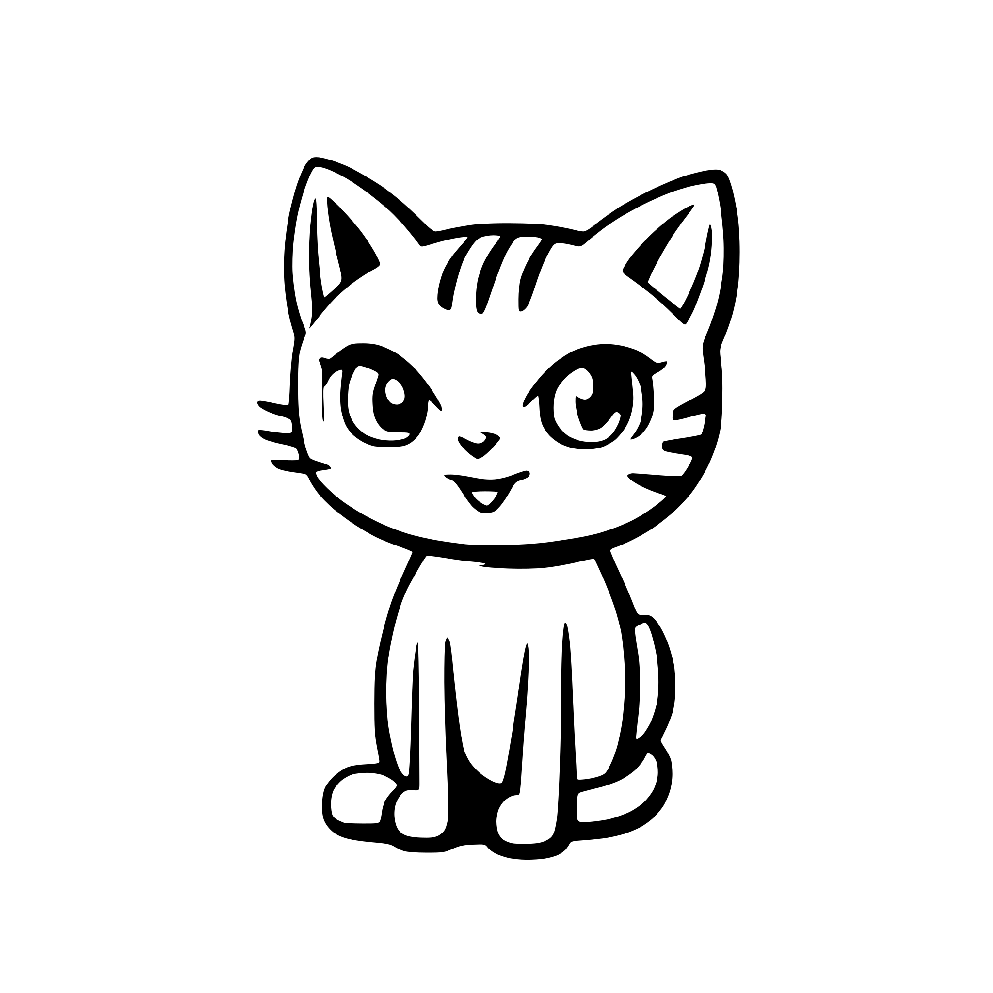 AI-generated SVG of a cute cartoon cat