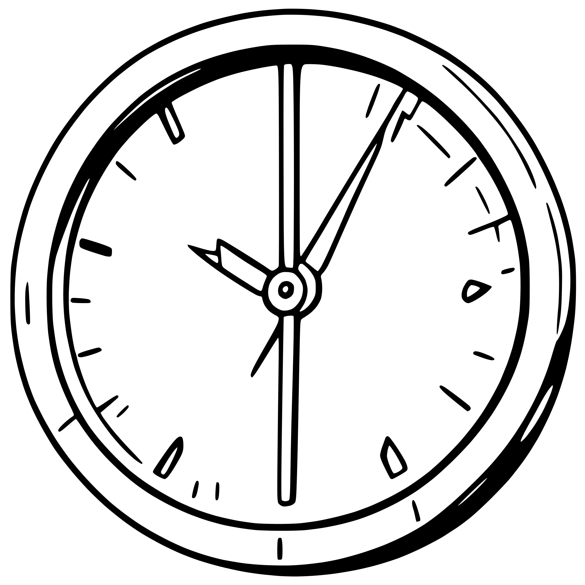 AI-generated SVG of 'clock face, line art'