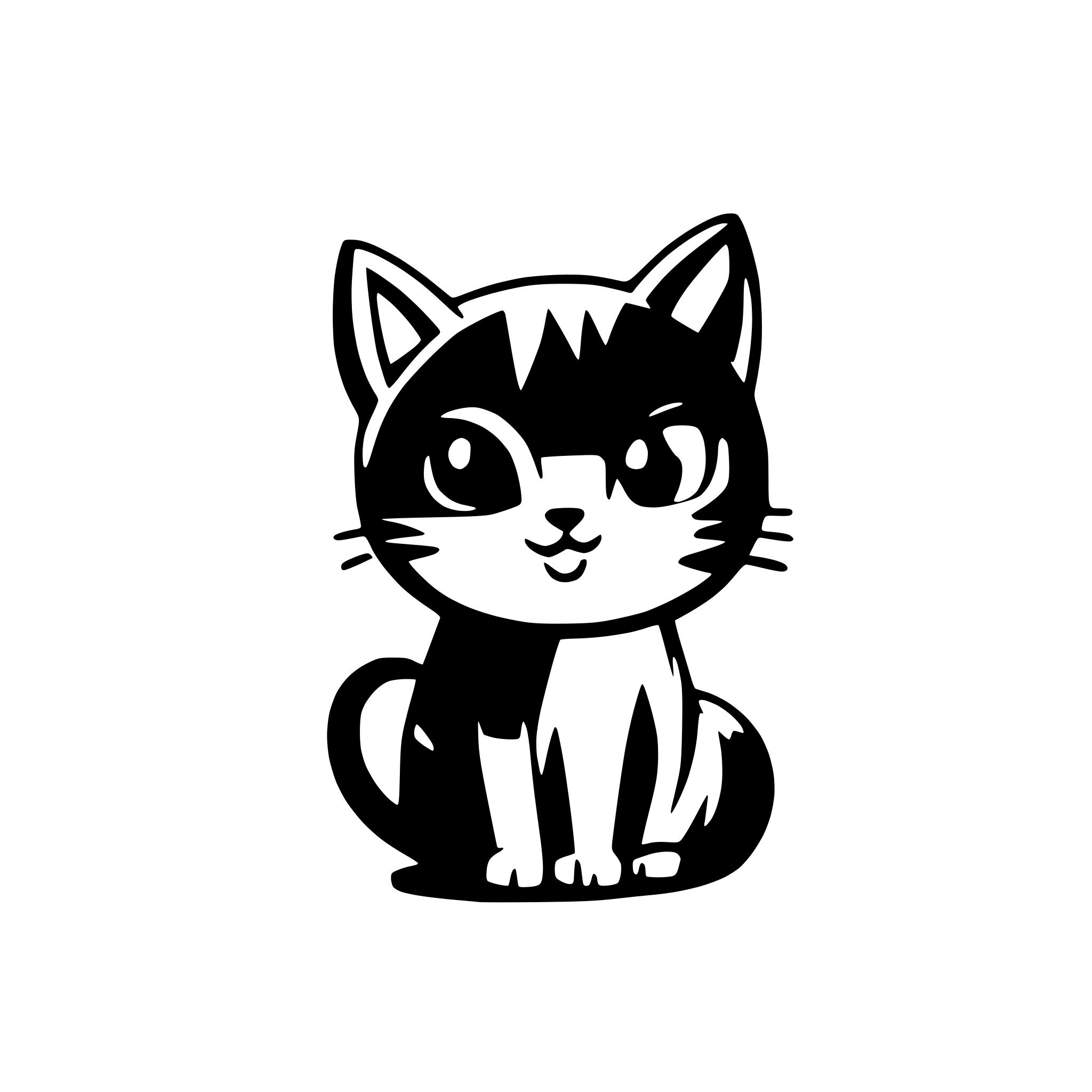AI-generated SVG of a cat cute