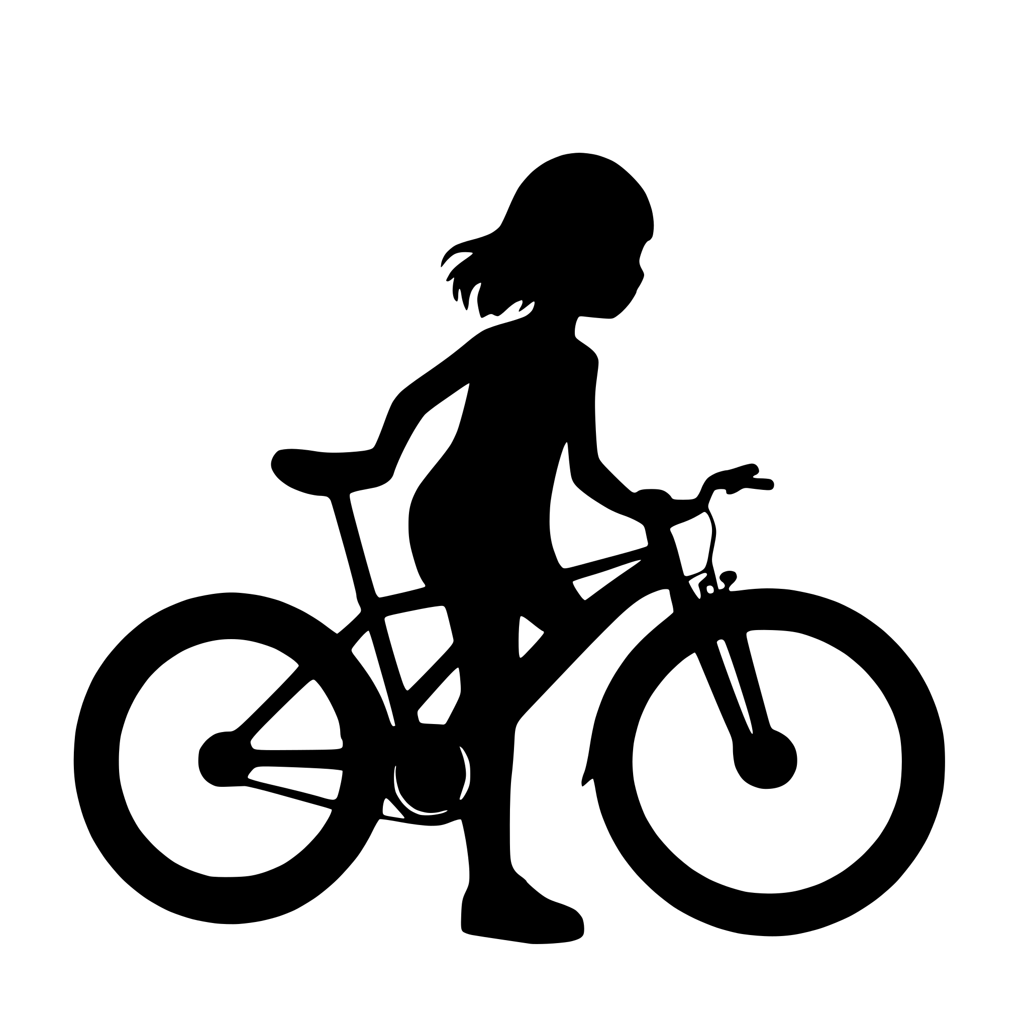 AI-generated SVG of a a cycle silhouette vector with a white background