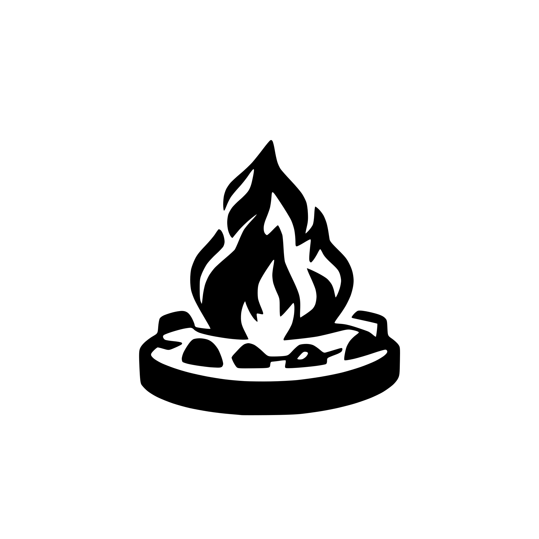 AI-generated SVG of a campfire icon
