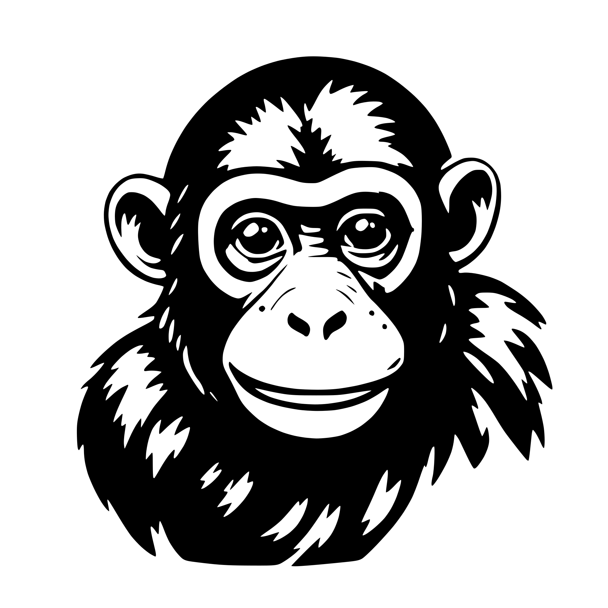 AI-generated SVG of a monkey