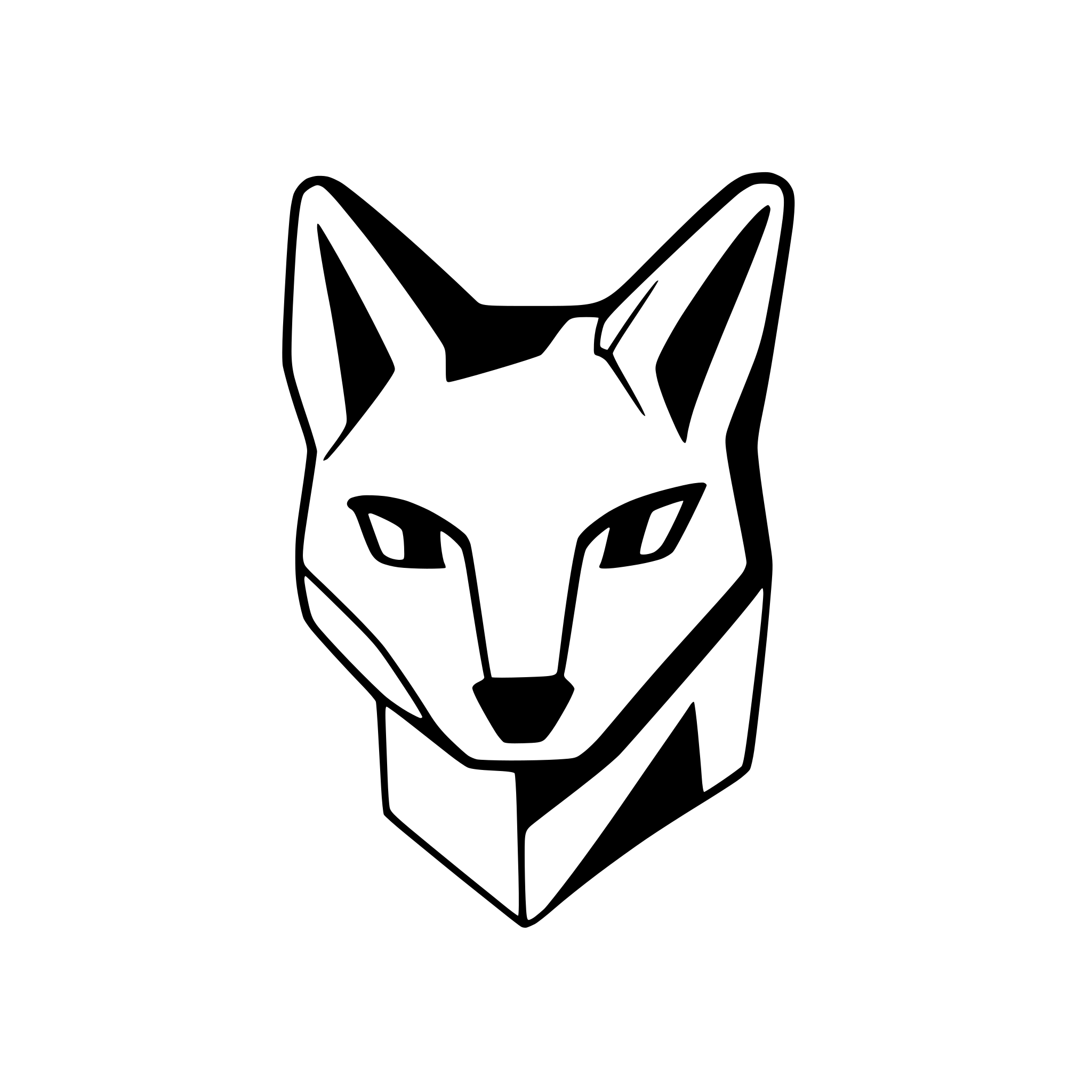 AI-generated SVG of 'geometric fox, no background'