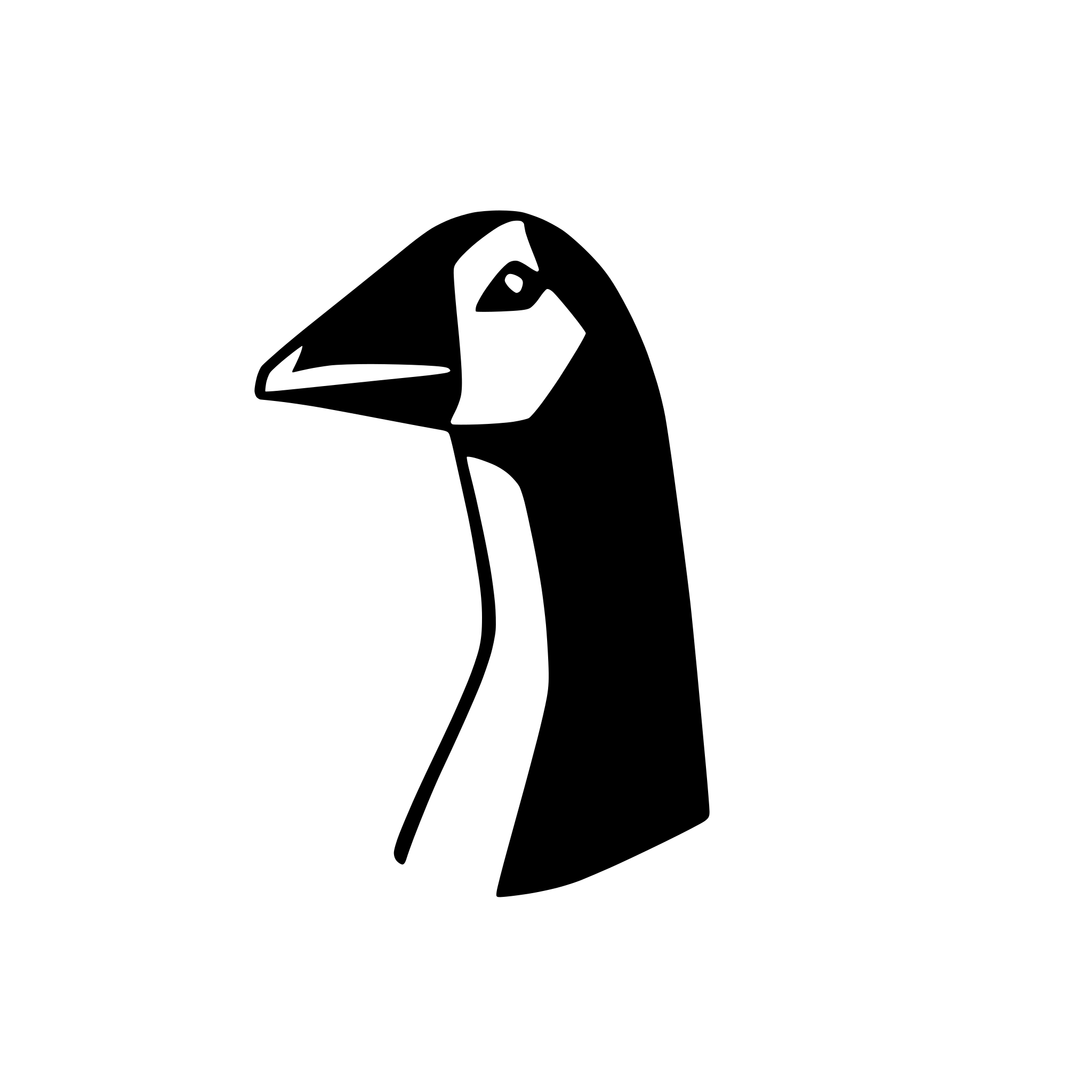 AI-generated SVG of 'geometrical goose head'