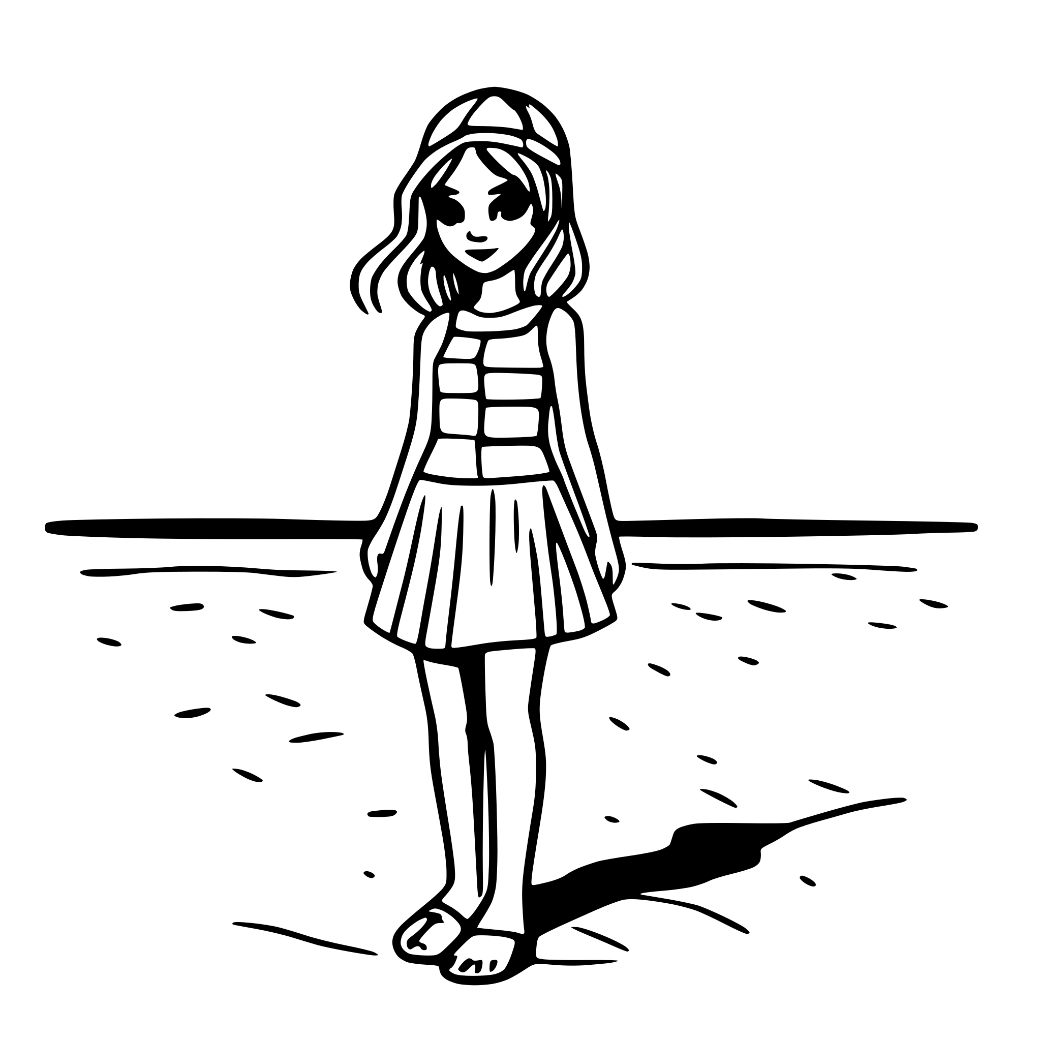 AI-generated SVG of a beach with the seen and the sun in the sky