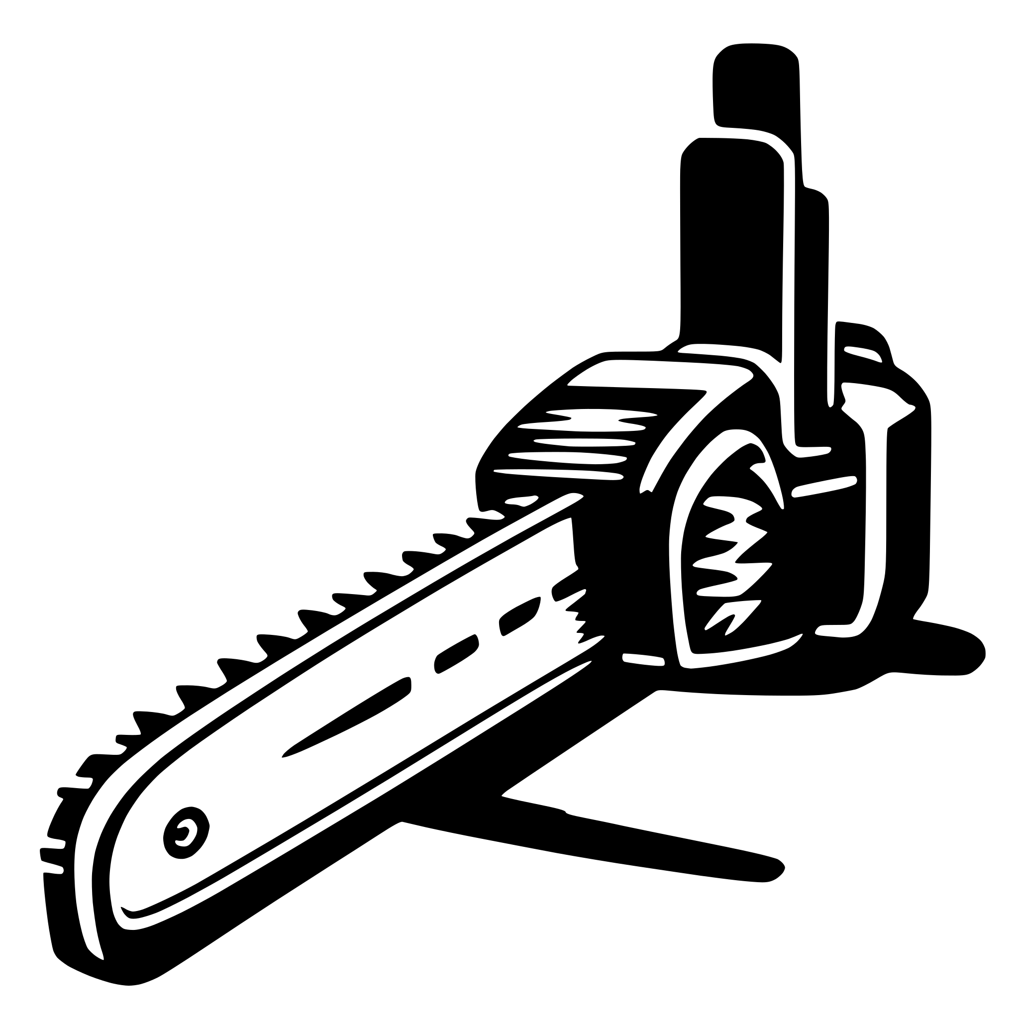 AI-generated SVG of a chainsaw