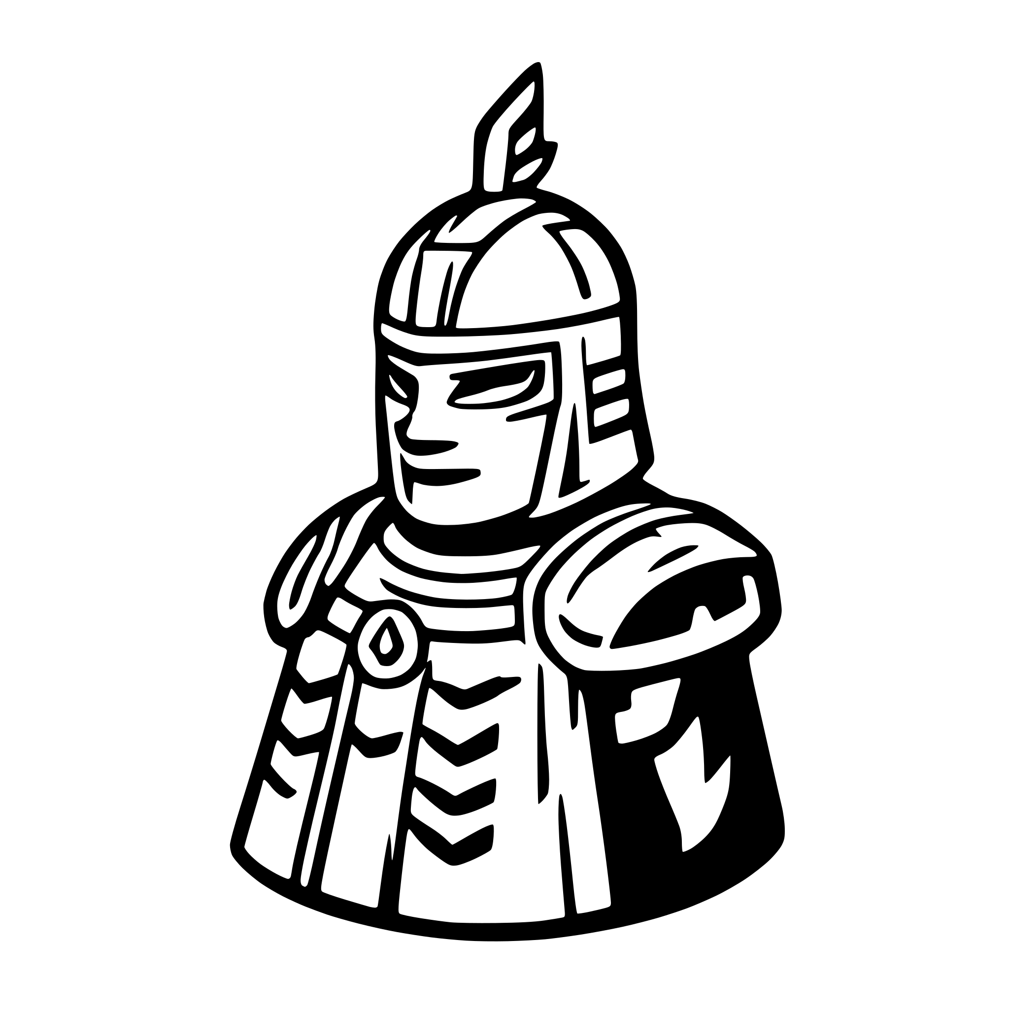 AI-generated SVG of a isometric view of samurai armor suitable for to be an item