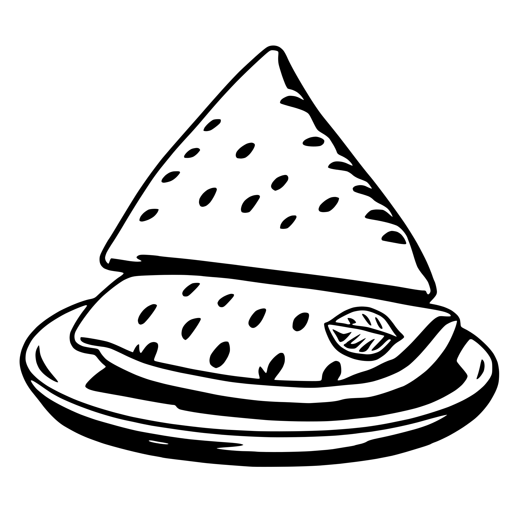 AI-generated SVG of a samosa