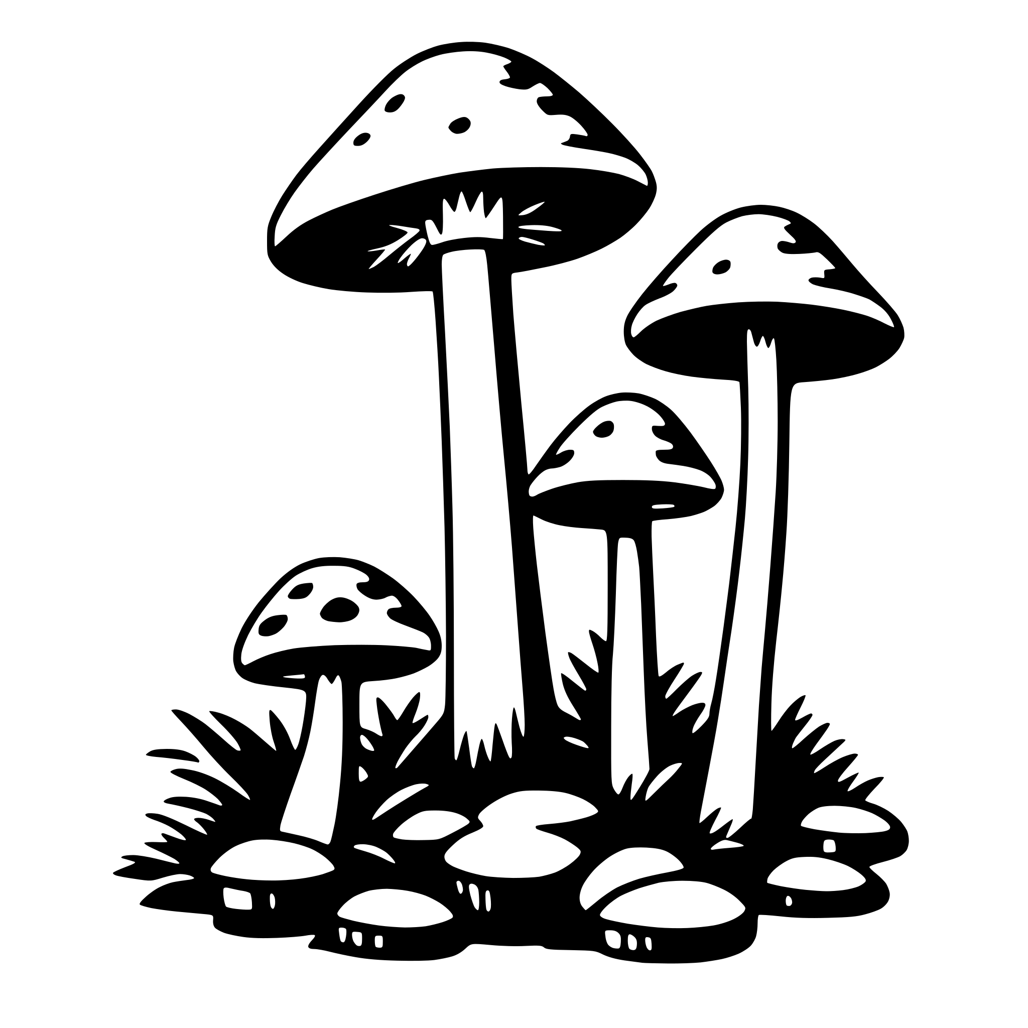 AI-generated SVG of a forest mushrooms