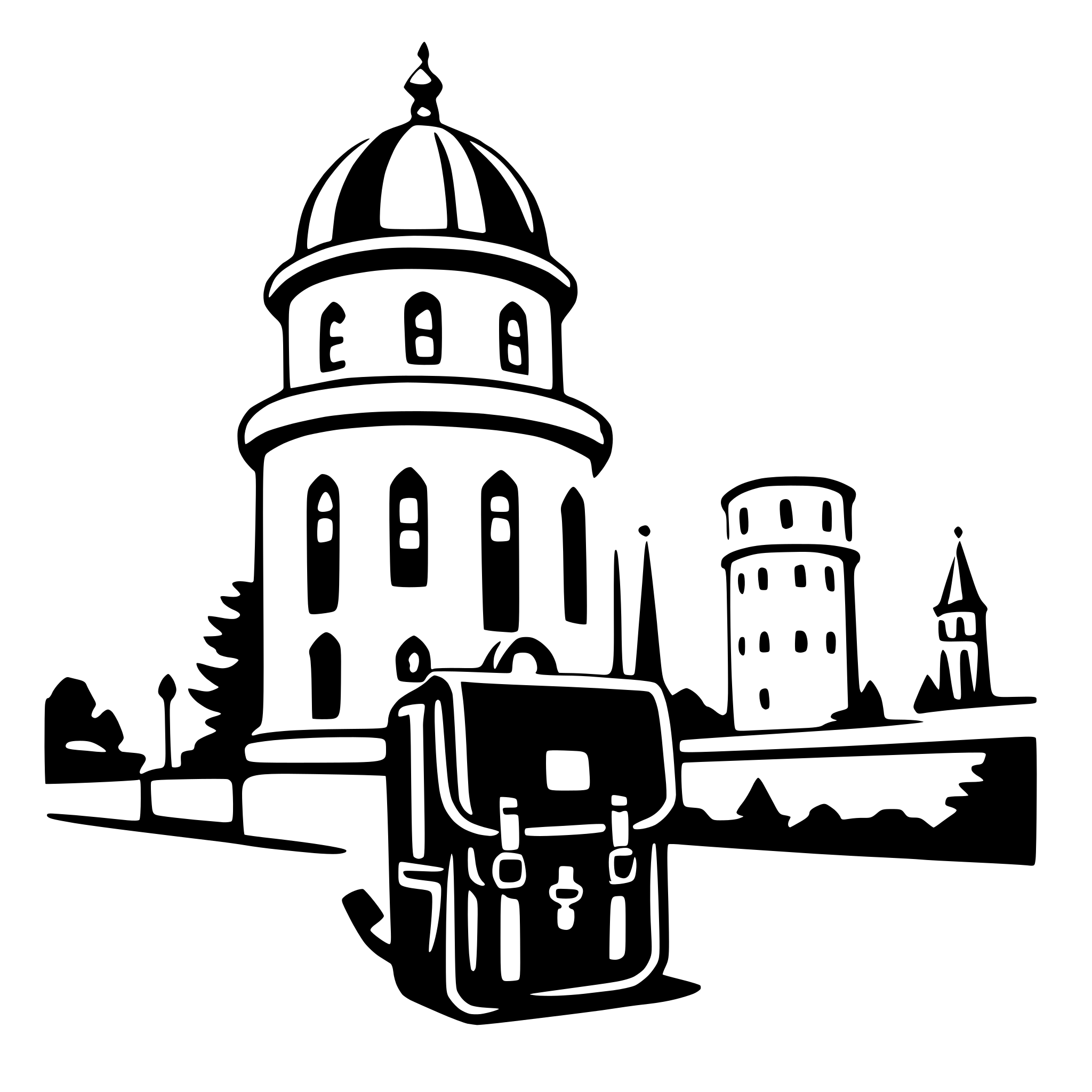 AI-generated SVG of a backpacking europe