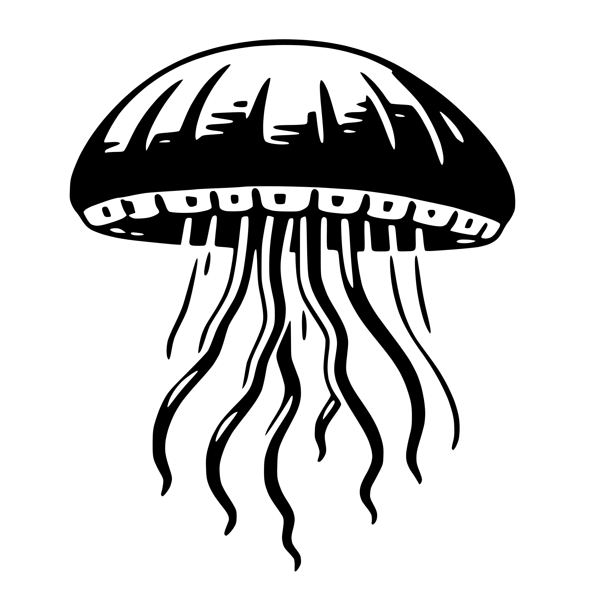 AI-generated SVG of 'jellyfish floating'