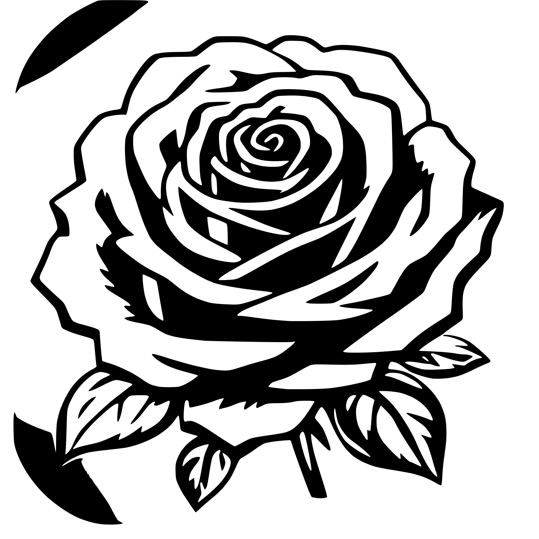 AI-generated SVG of a rose
