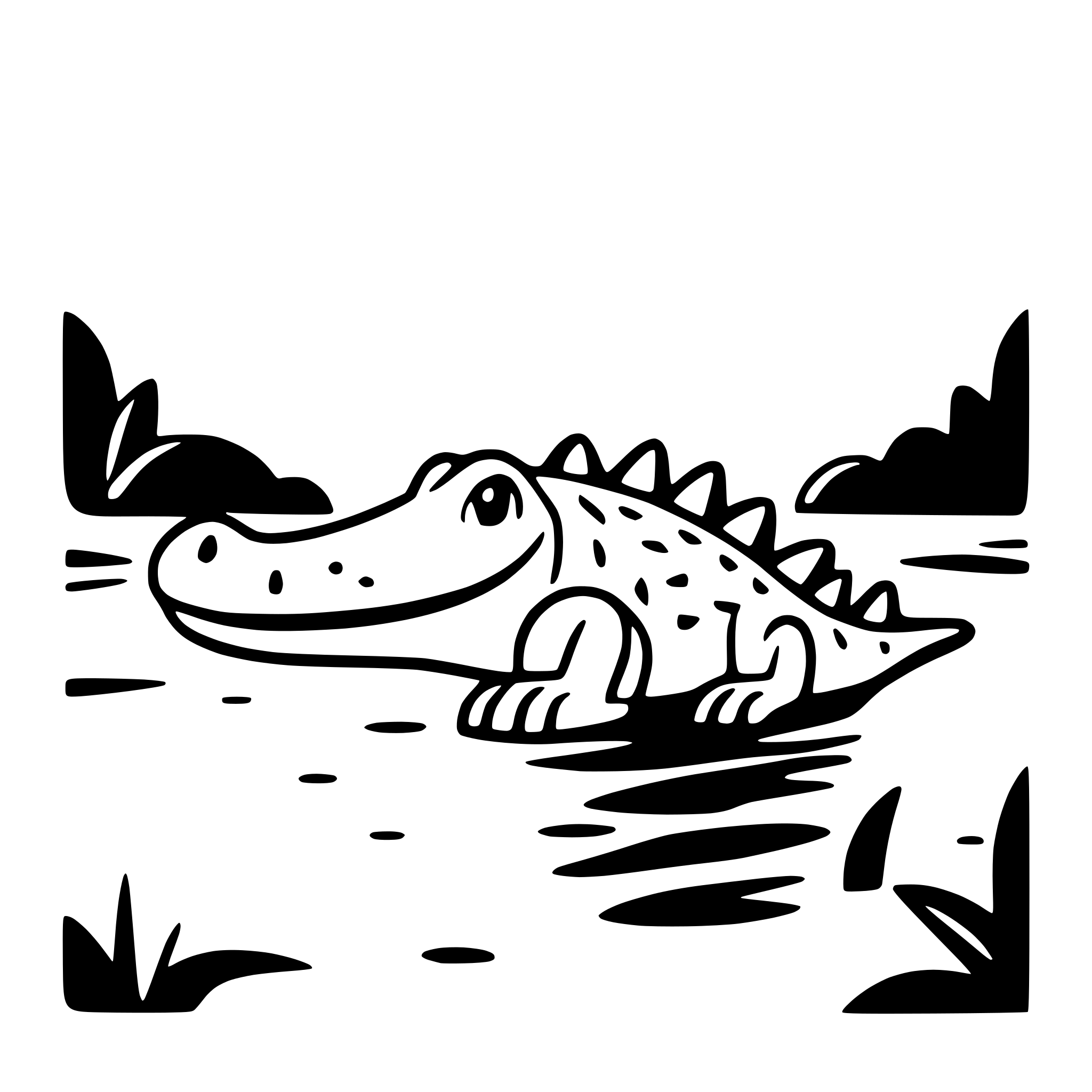 AI-generated SVG of 'crocodile in swamp'