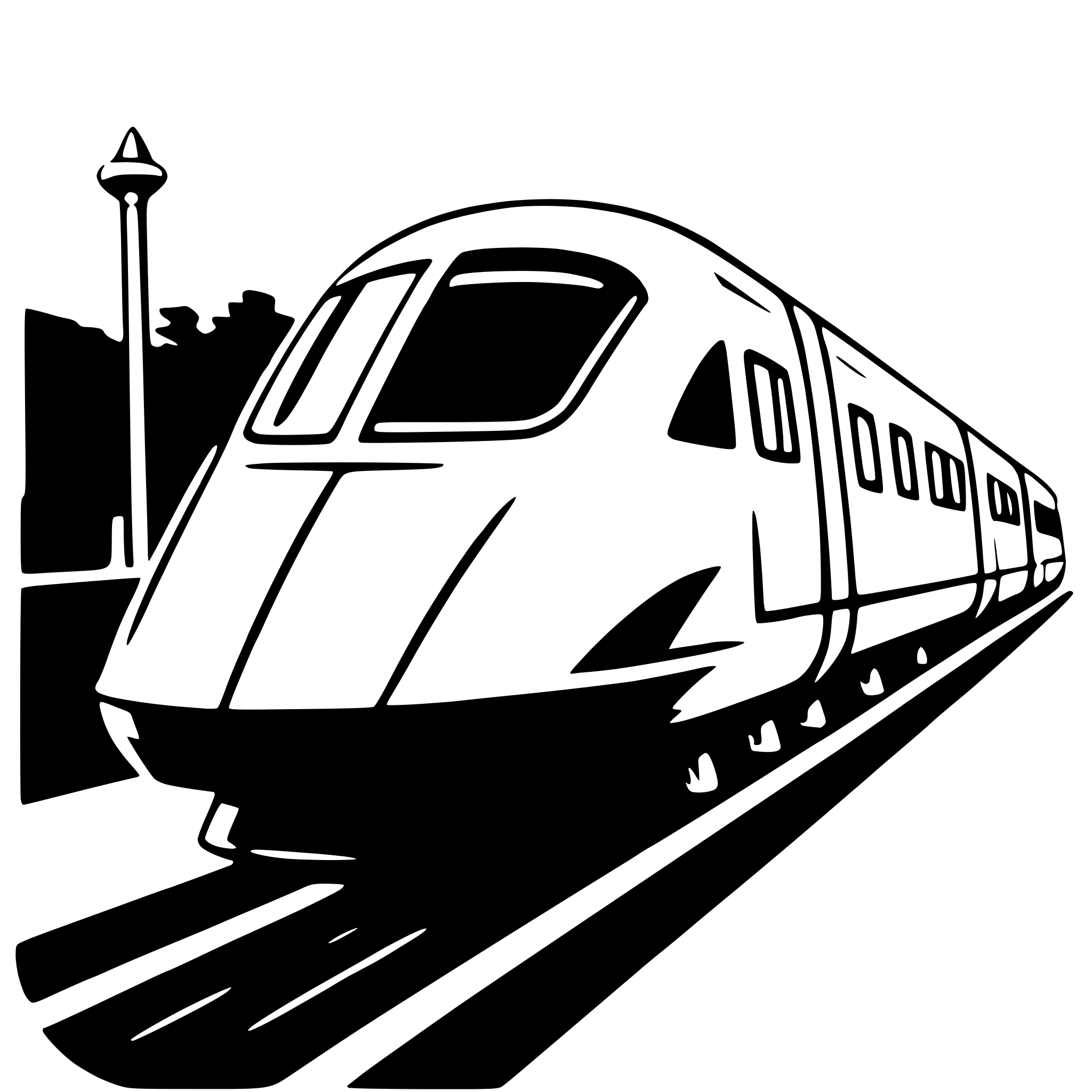AI-generated SVG of a maglev train