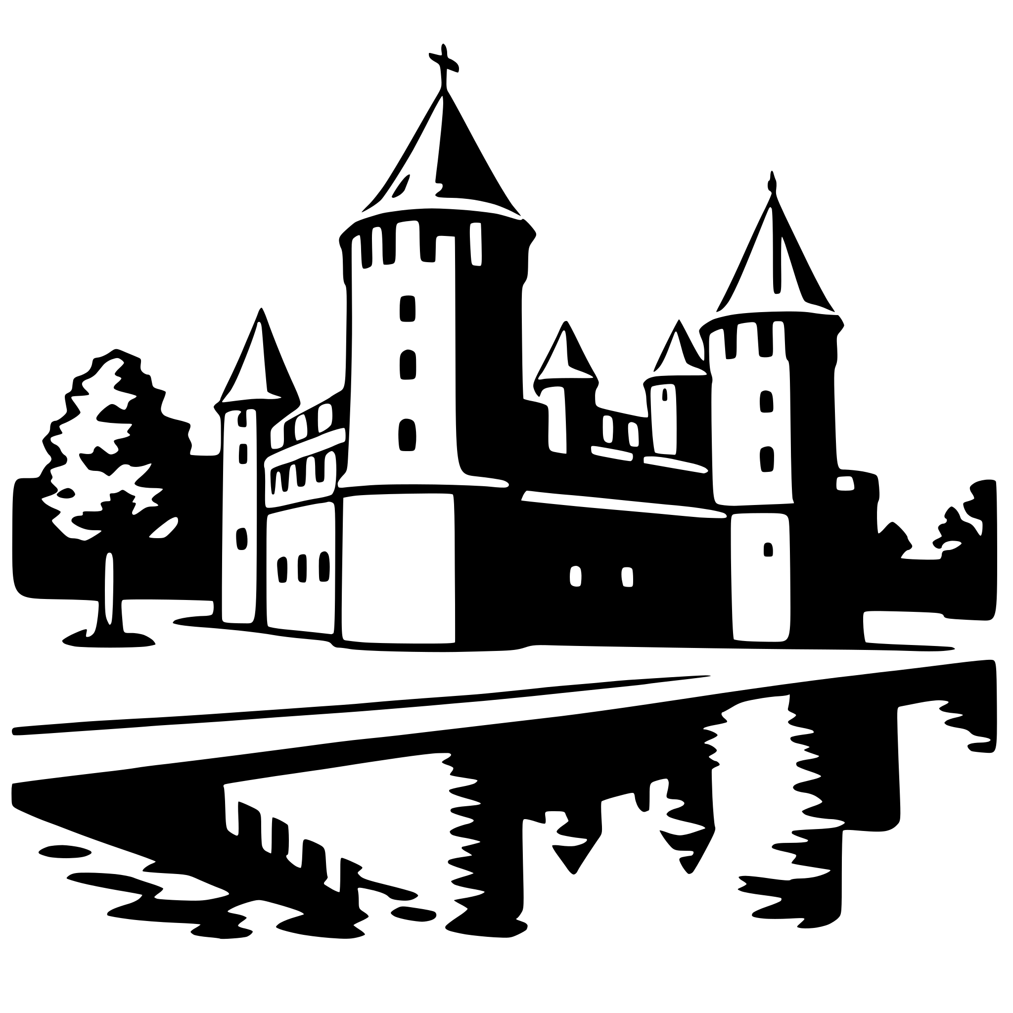 AI-generated SVG of a malbork castle