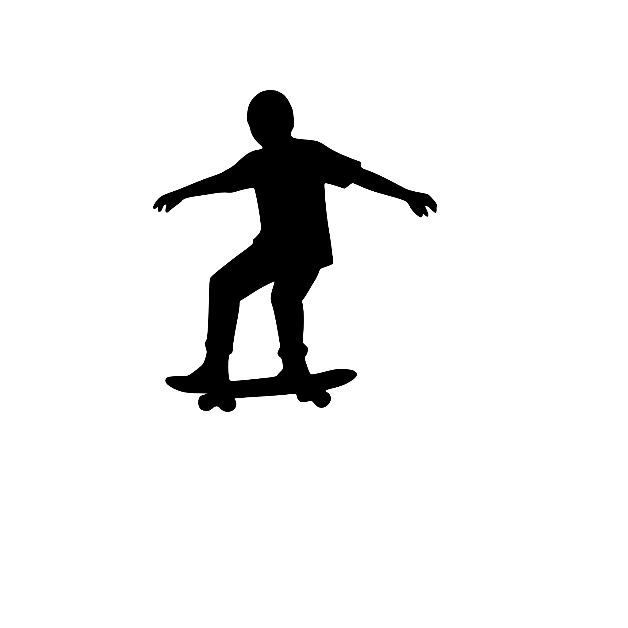 AI-generated SVG of a skateboarder performing a trick
