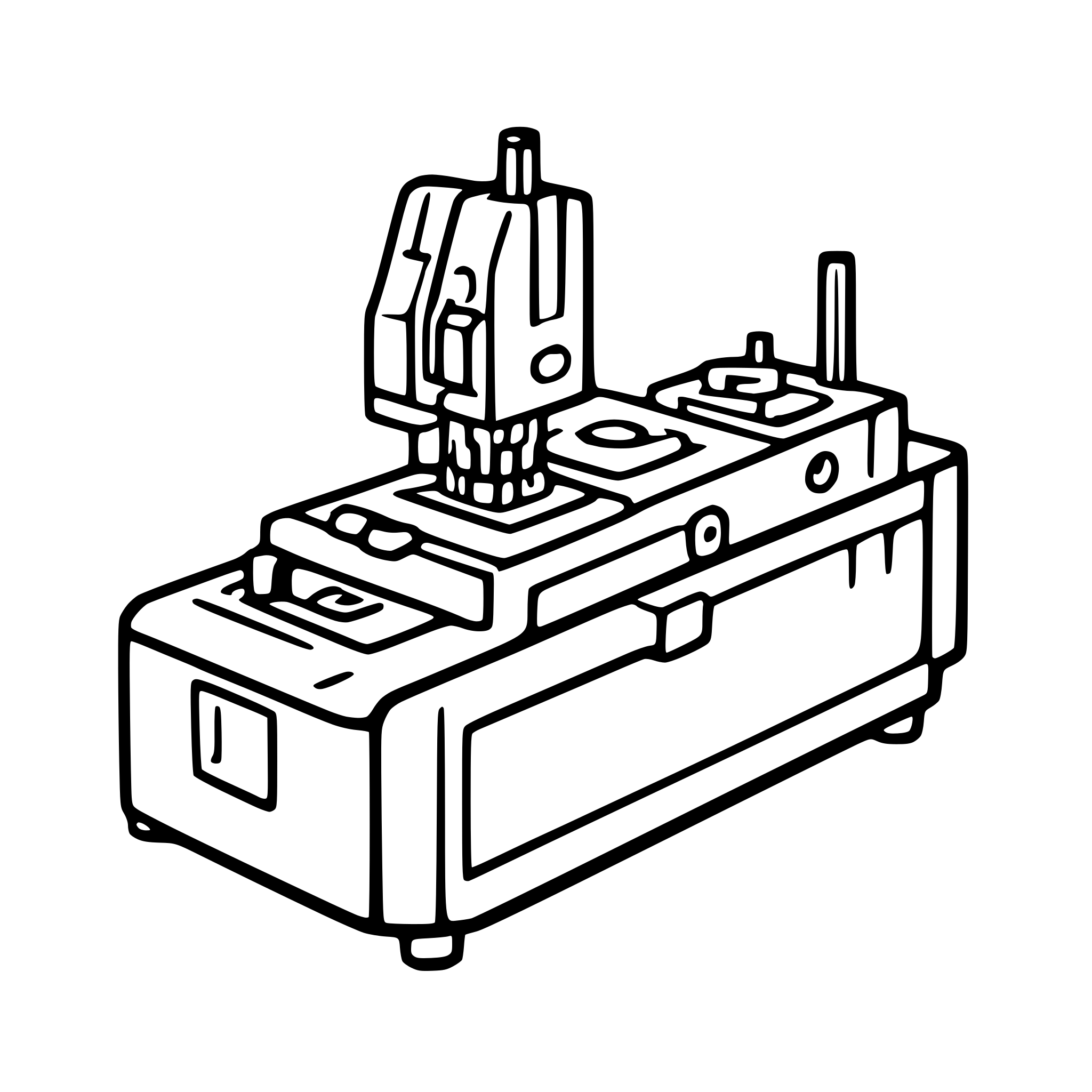 AI-generated SVG of a diagram of injection molding machine