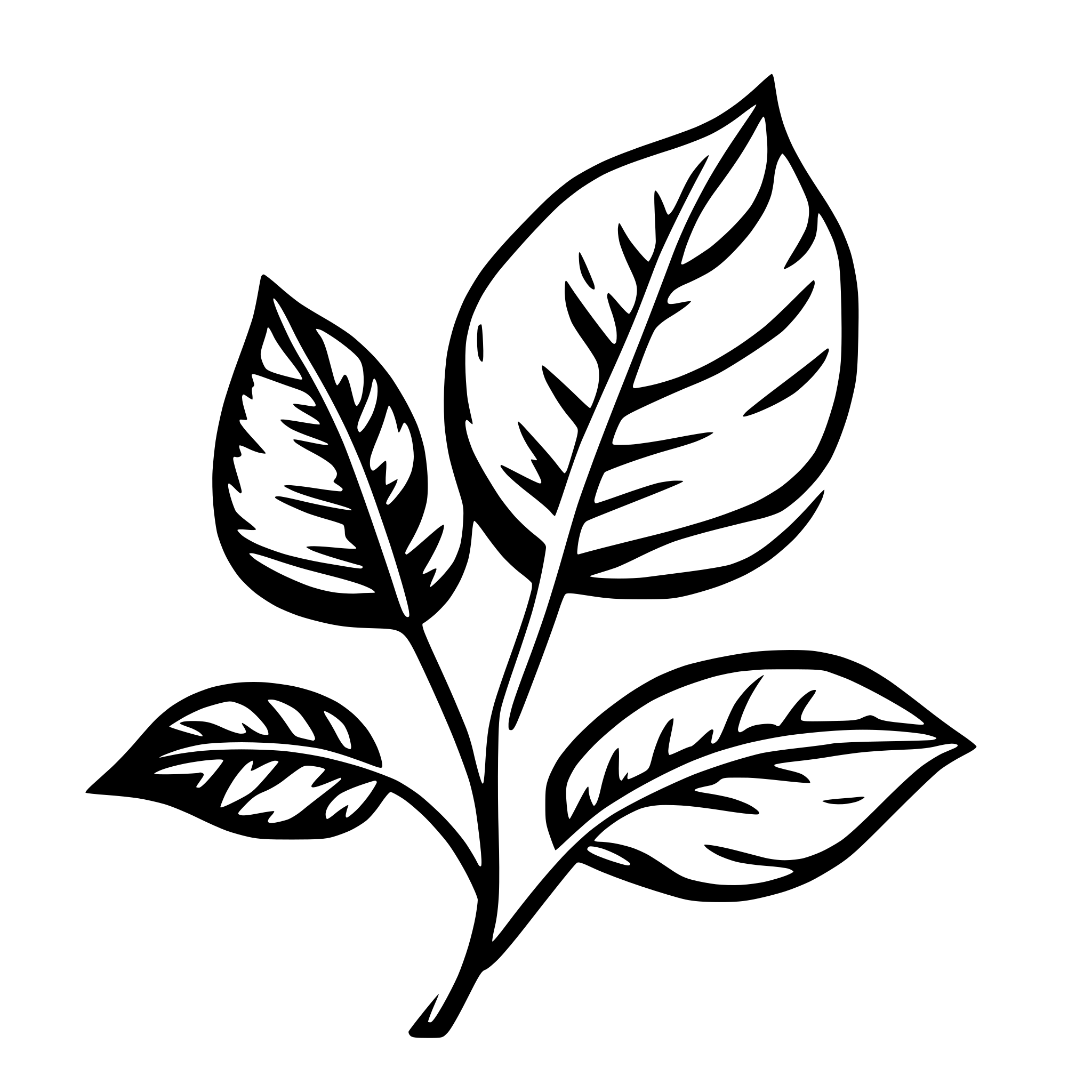 AI-generated SVG of 'abtract leaf'