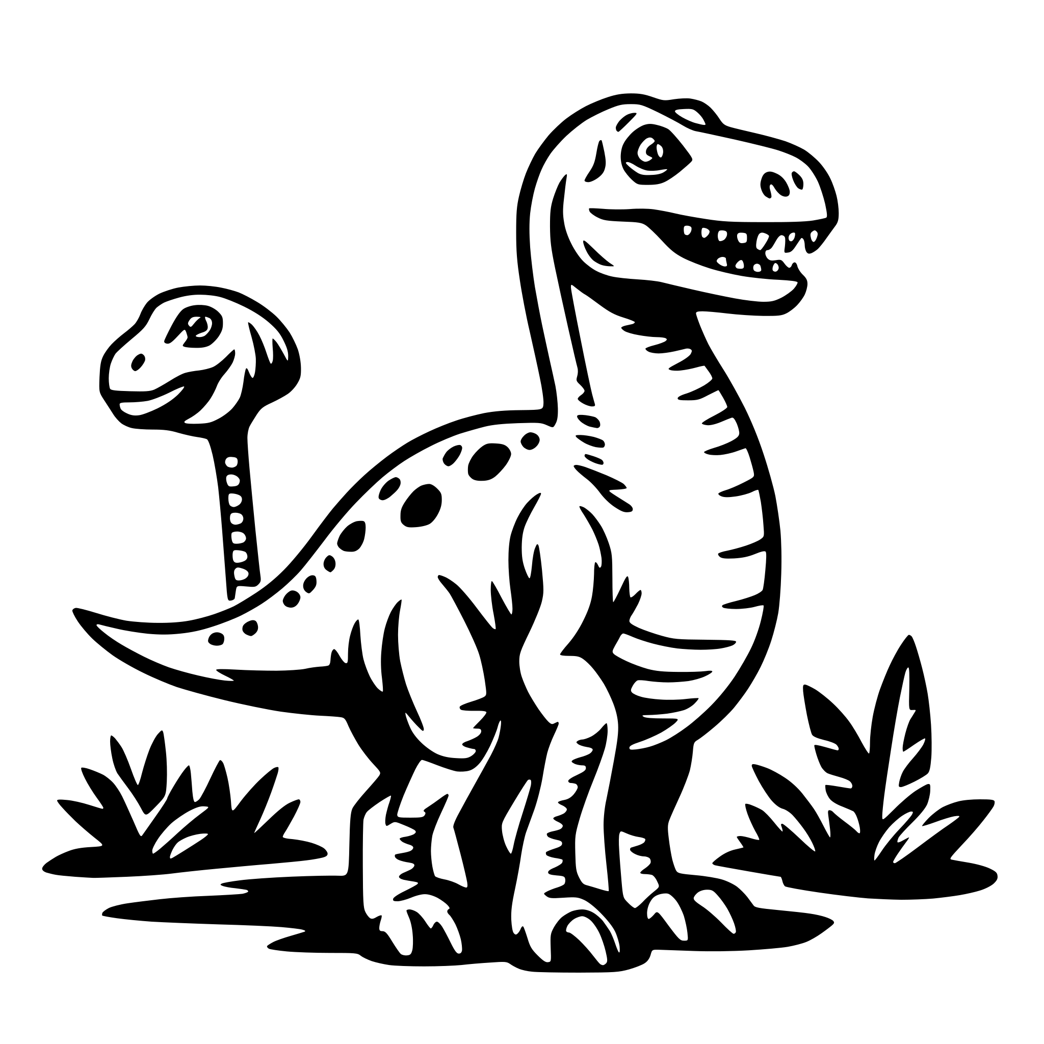 AI-generated SVG of a dinosaurs
