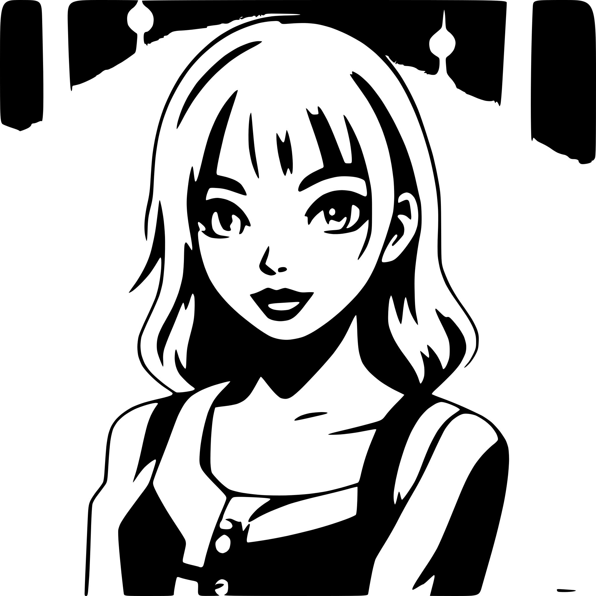 AI-generated SVG of 'girl with neon lights'