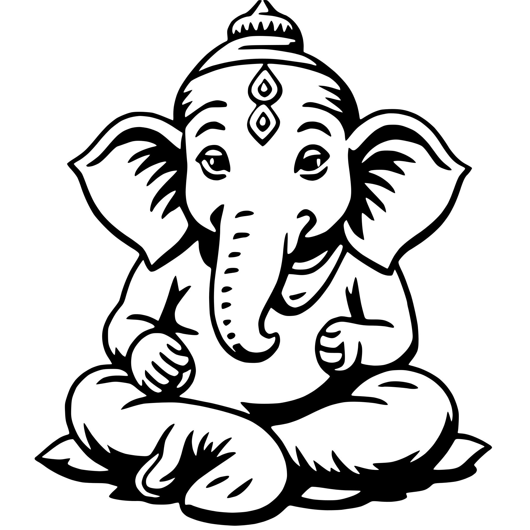 AI-generated SVG of a ganesha