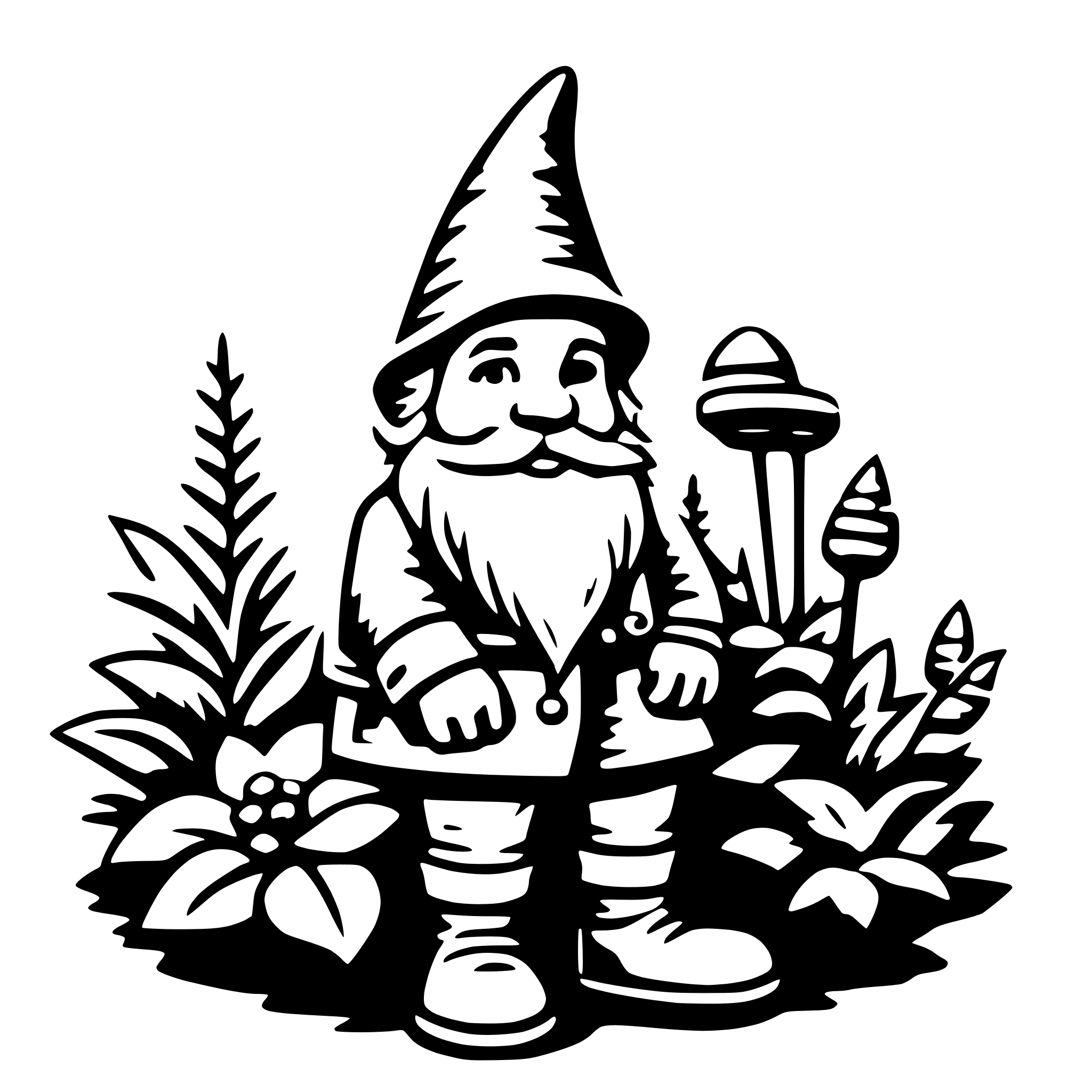 AI-generated SVG of a garden gnome