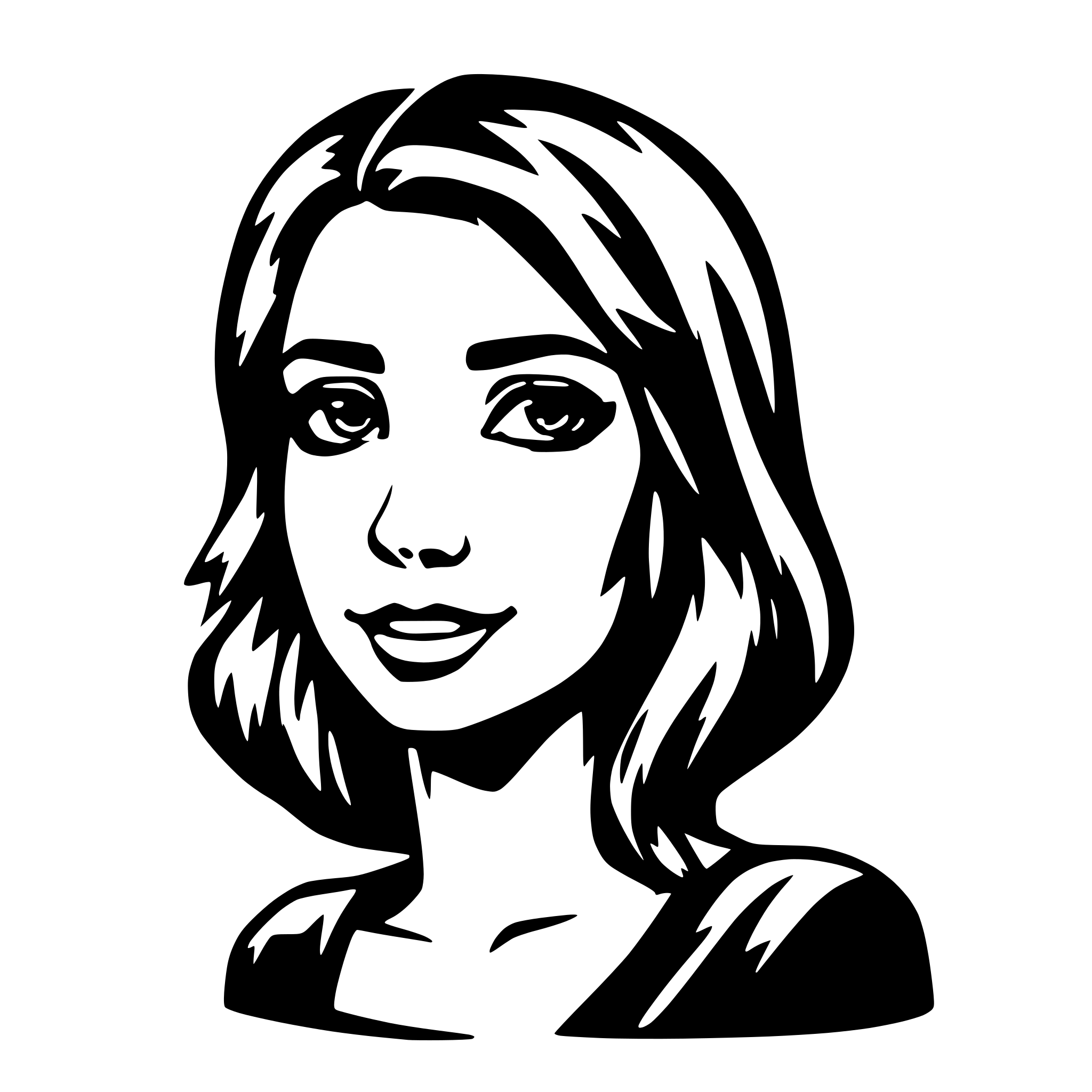AI-generated SVG of 'Female Simple Avatar'