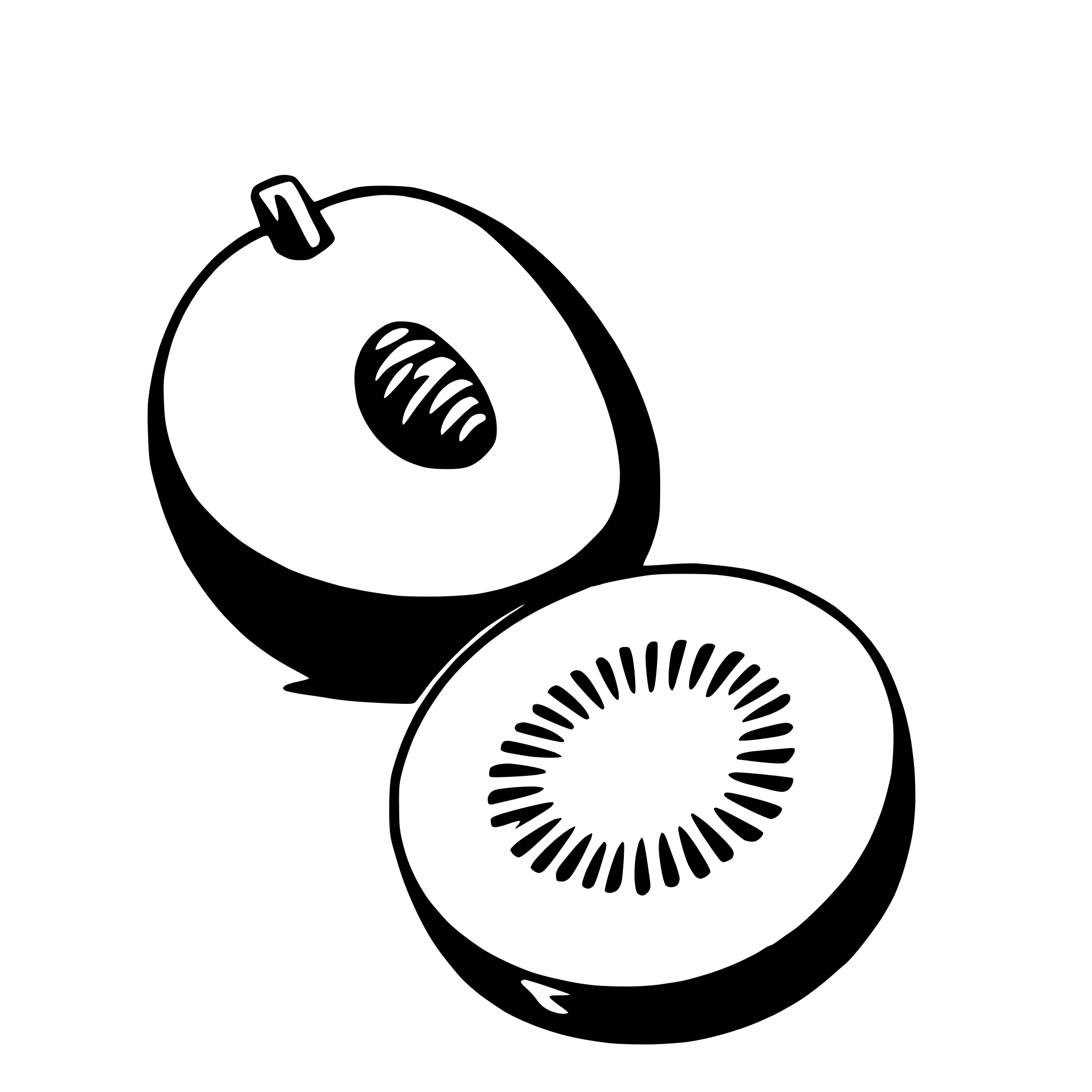 AI-generated SVG of 'kiwi'