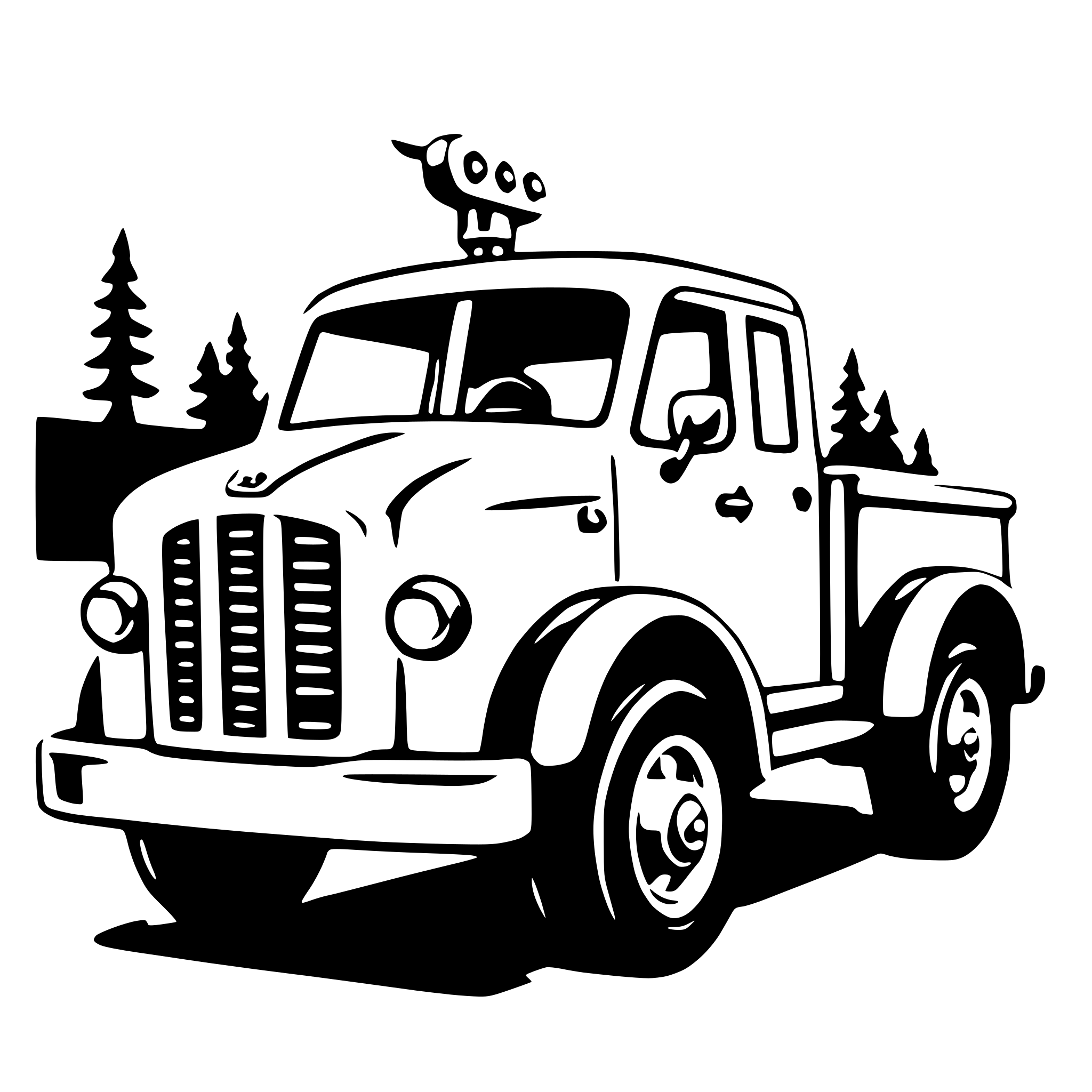 AI-generated SVG of a tow truck