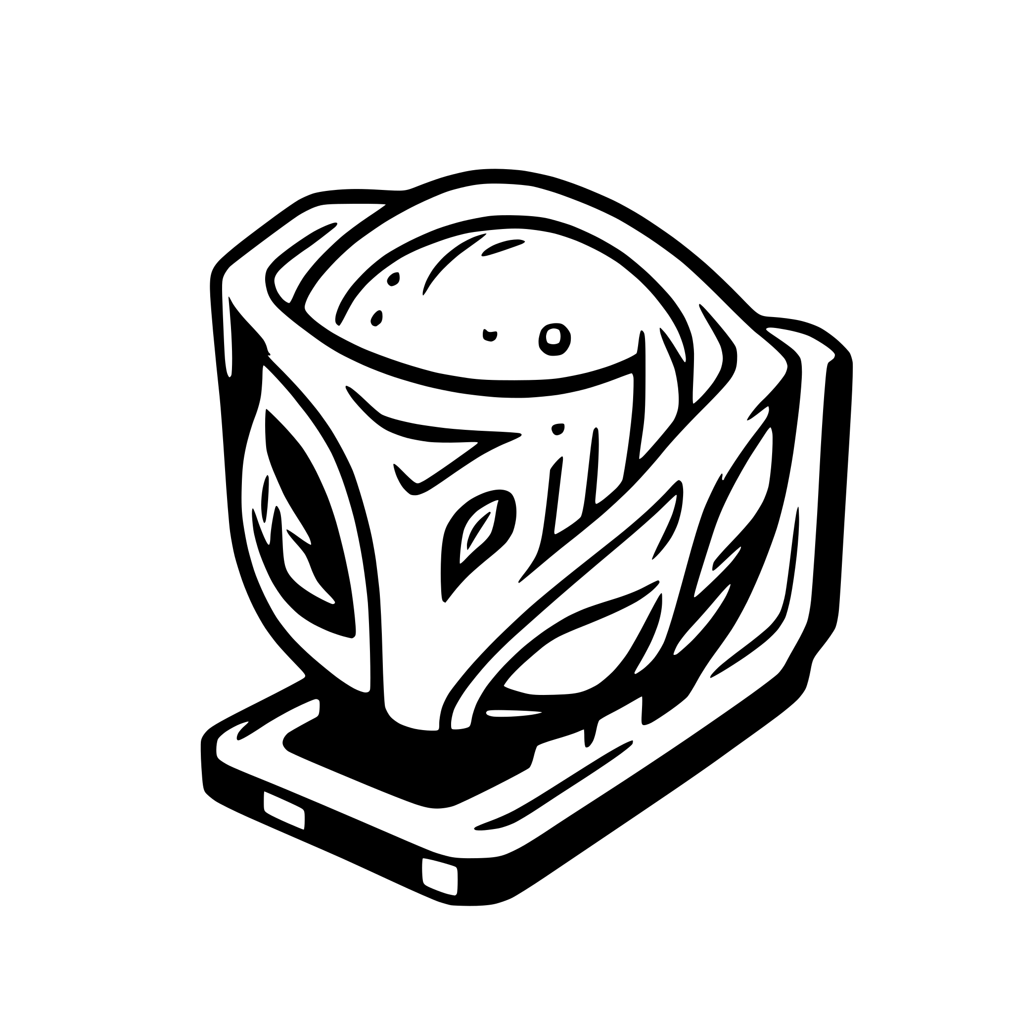 AI-generated SVG of a spaceshop in 45 degrees angle