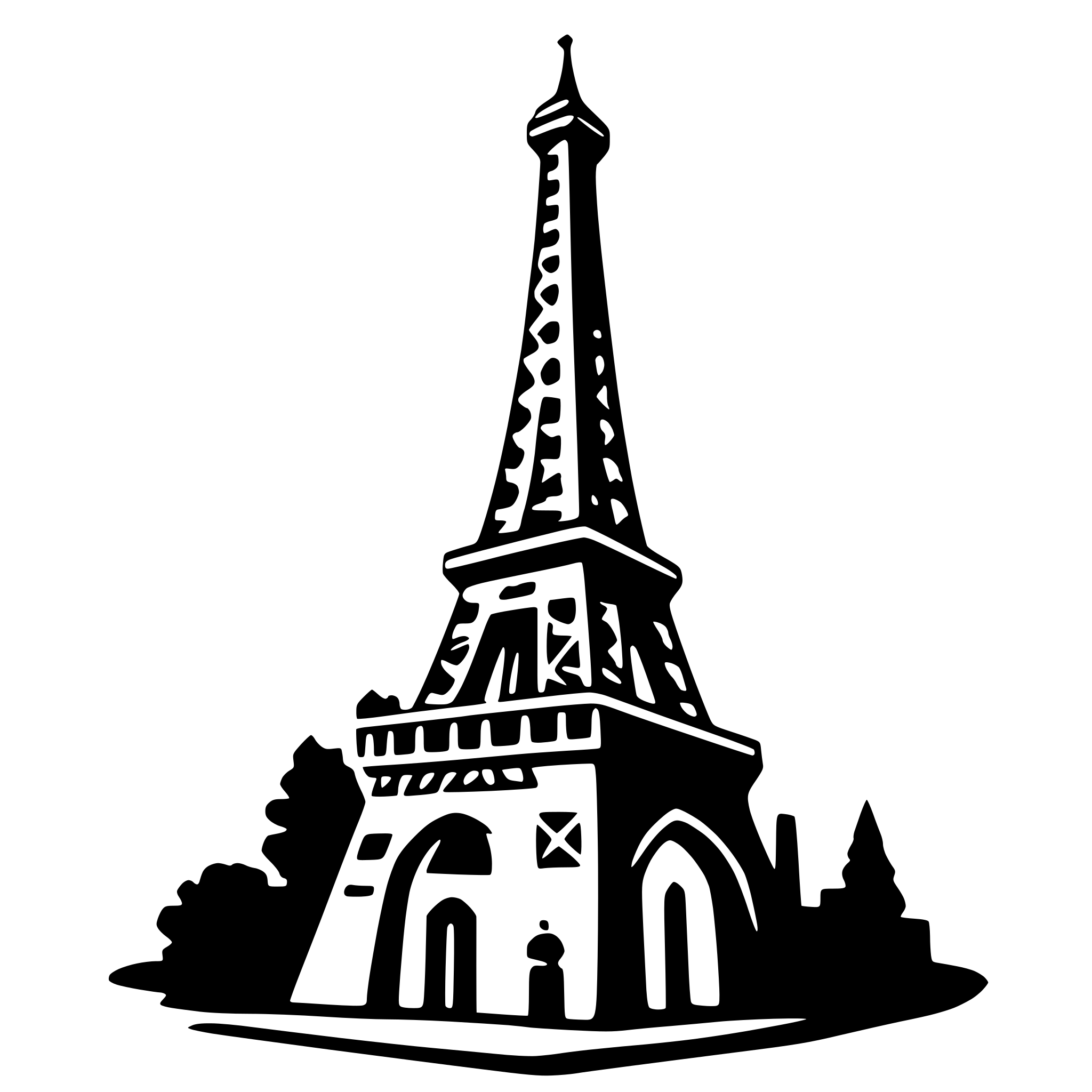AI-generated SVG of a eiffel tower