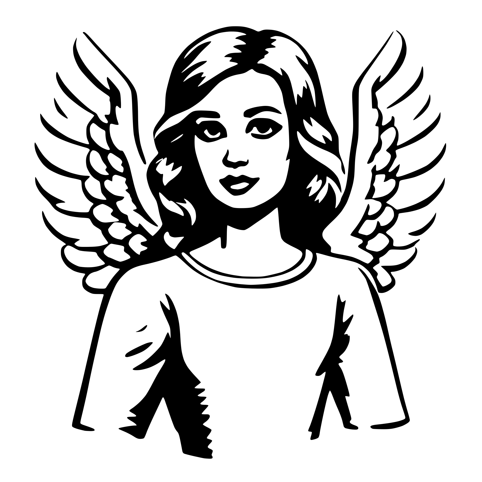 AI-generated SVG of a angel