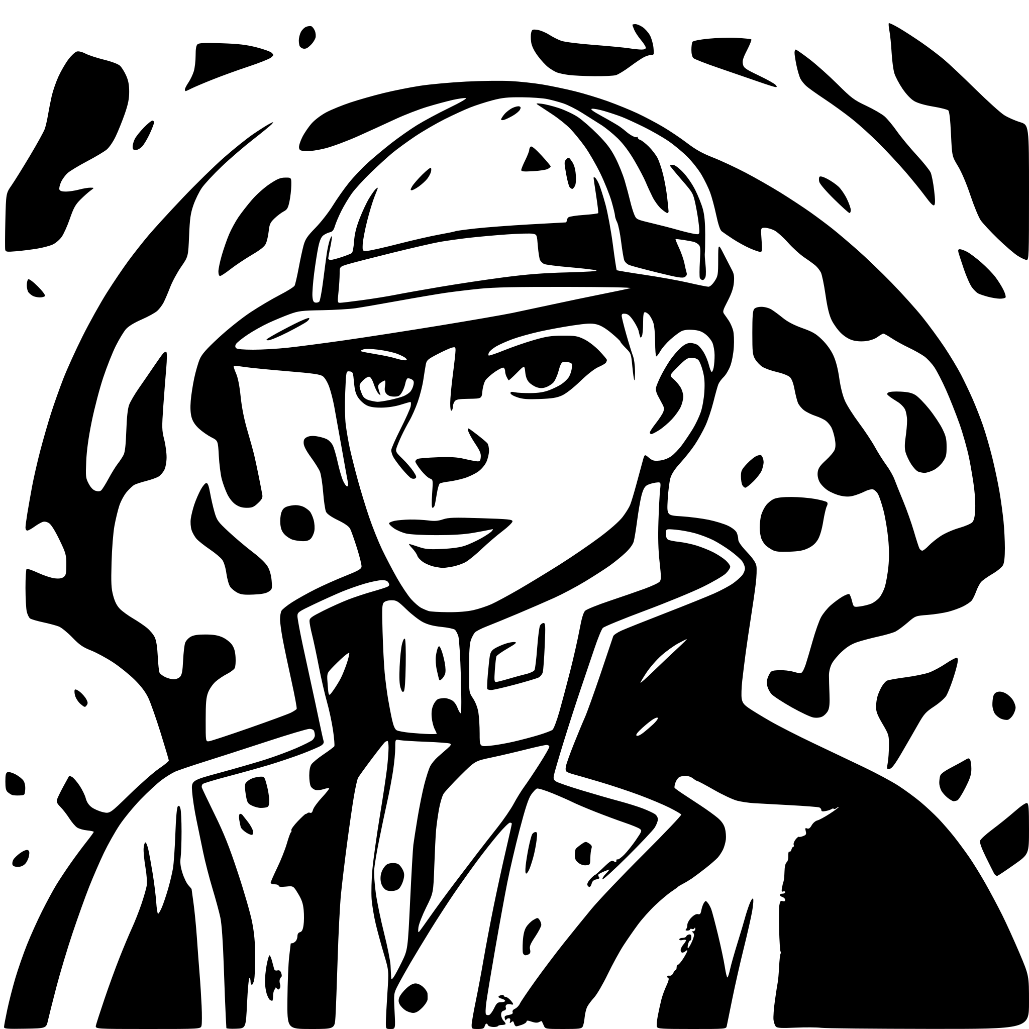 AI-generated SVG of a peaky blinders