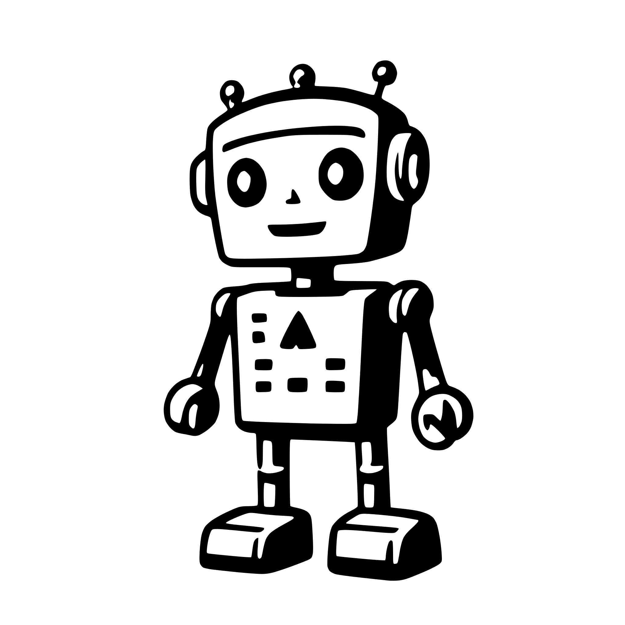 AI-generated SVG of a robot saying hi
