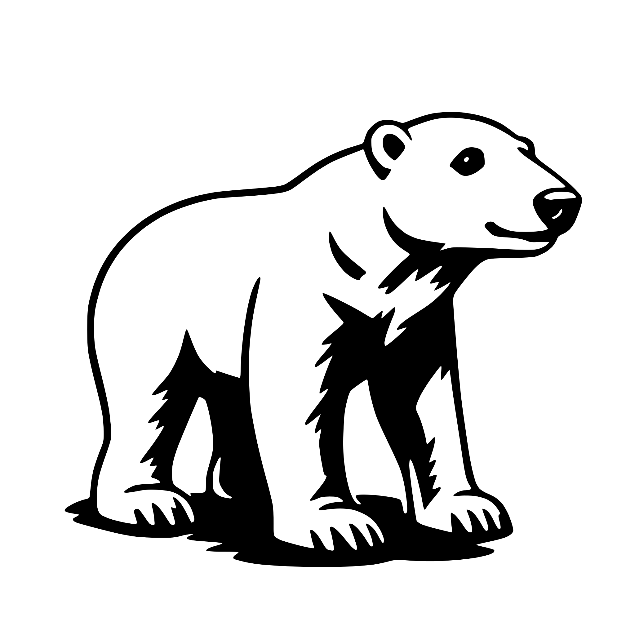 AI-generated SVG of a polar bear