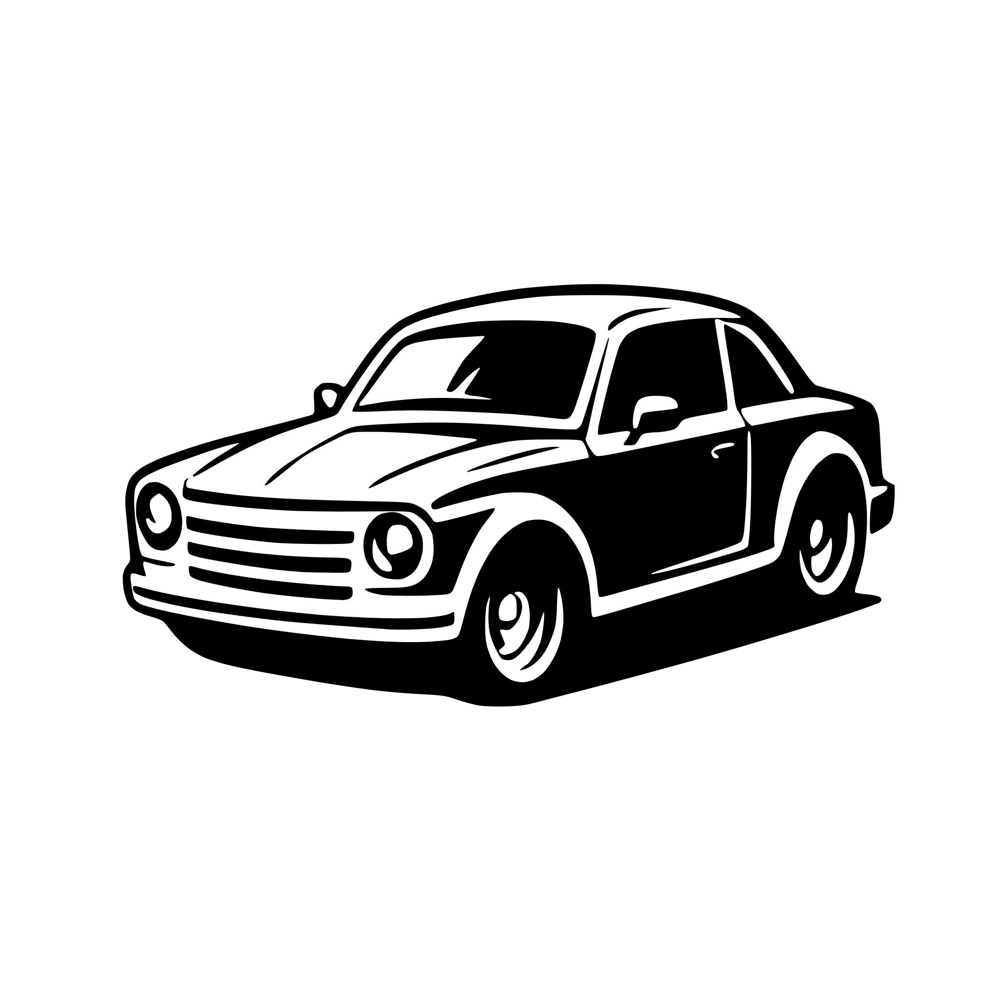 AI-generated SVG of a car import website logo, warm colors