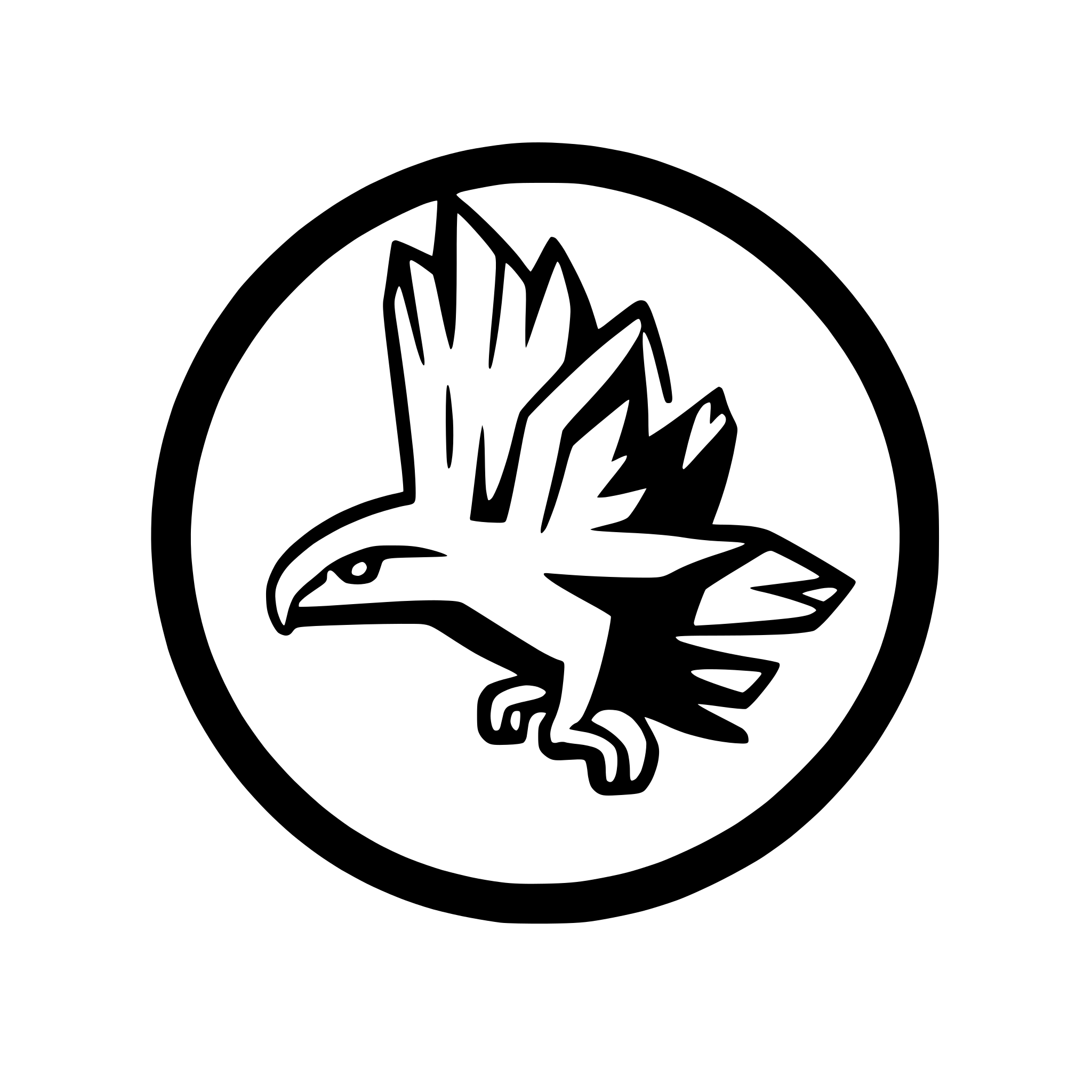 AI-generated SVG of a minimalist eagle in flight