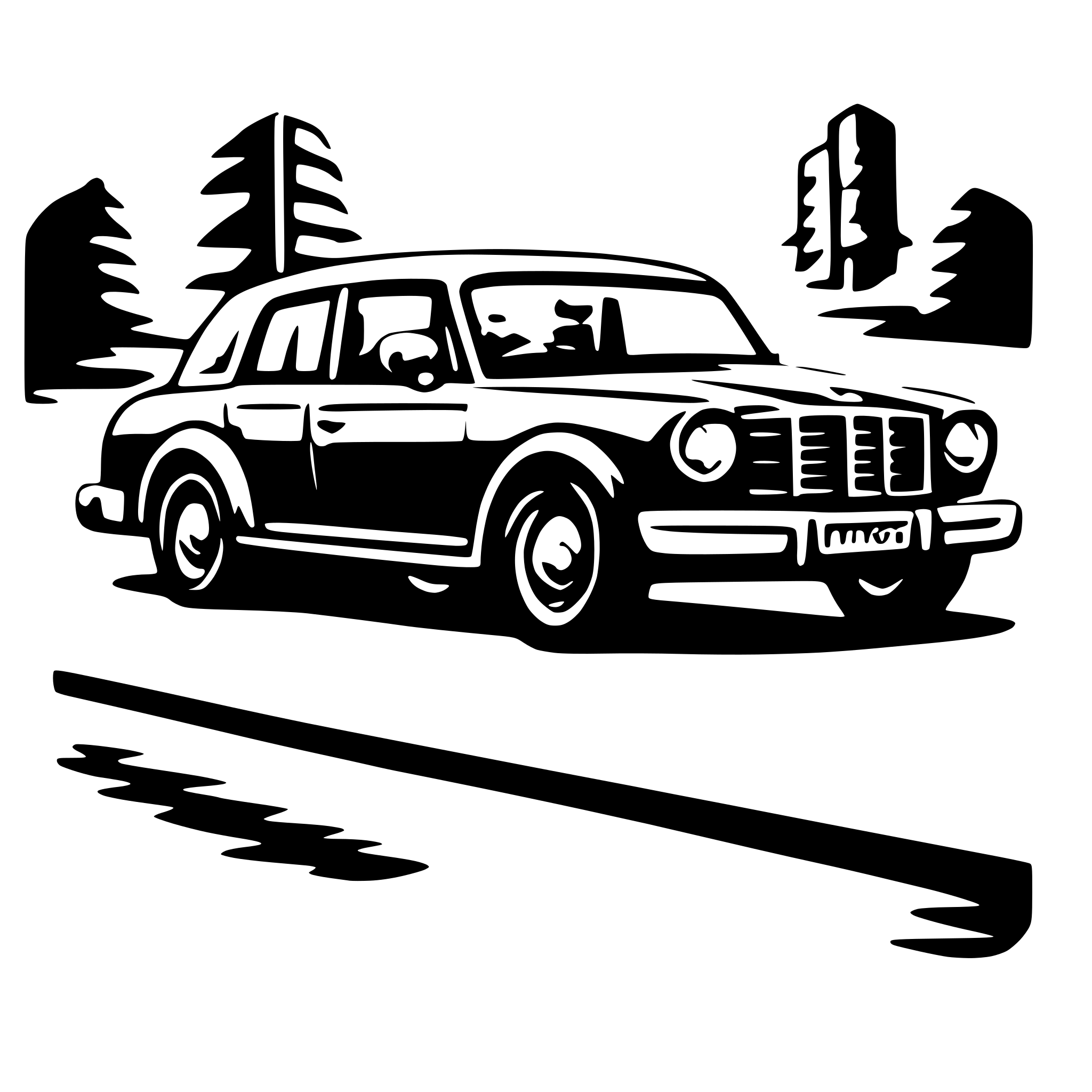 AI-generated SVG of 'car drive pick up'