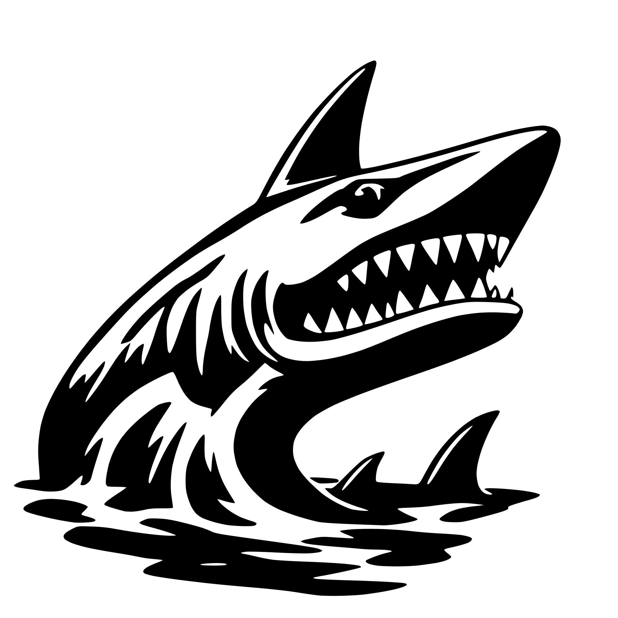 AI-generated SVG of a evil shark
